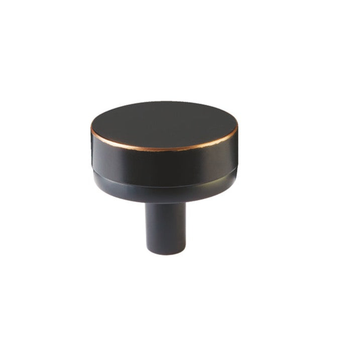 Smooth "Converse No.2" Oil Rubbed Bronze Cabinet Knobs and Drawer Pulls - Industry Hardware