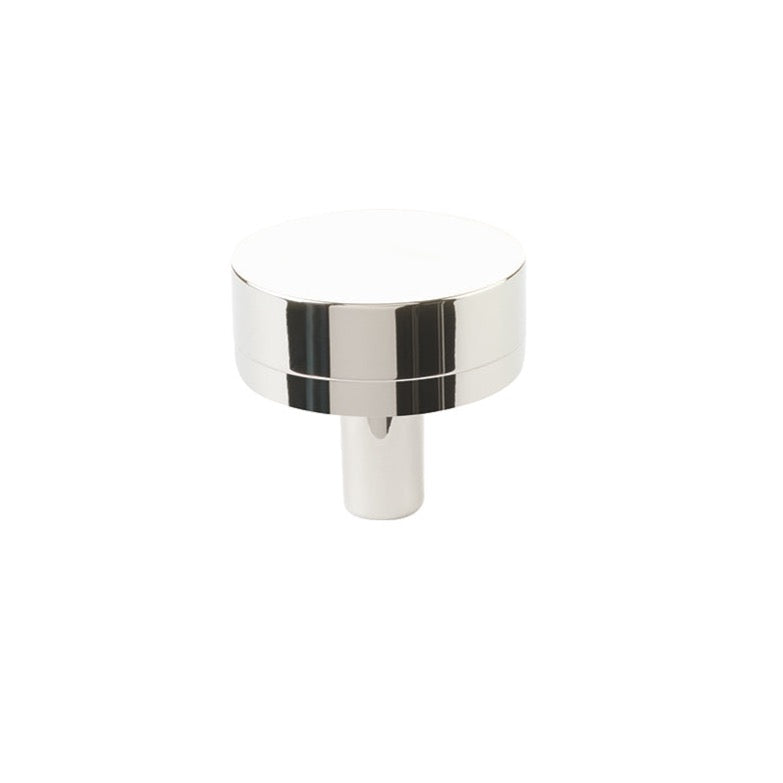 Smooth "Converse No.2" Polished Nickel Cabinet Knobs and Drawer Pulls - Industry Hardware