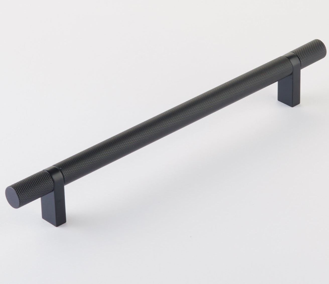 Knurled Select T-Bar Matte Black Cabinet Knobs and Drawer Pulls - Industry Hardware