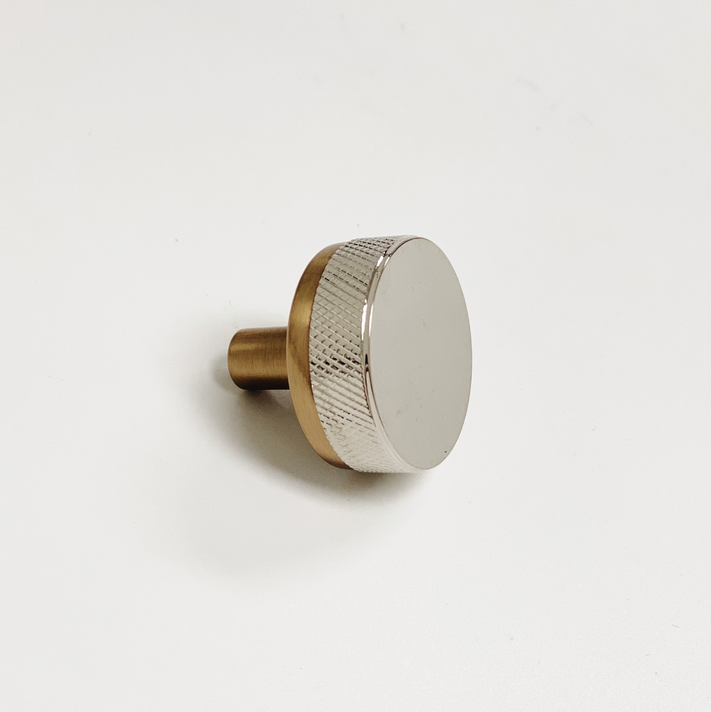 1 Knurled "U-Shaped" Champagne Bronze and Polished Nickel Cabinet Knobs and Drawer Pulls - Forge Hardware Studio