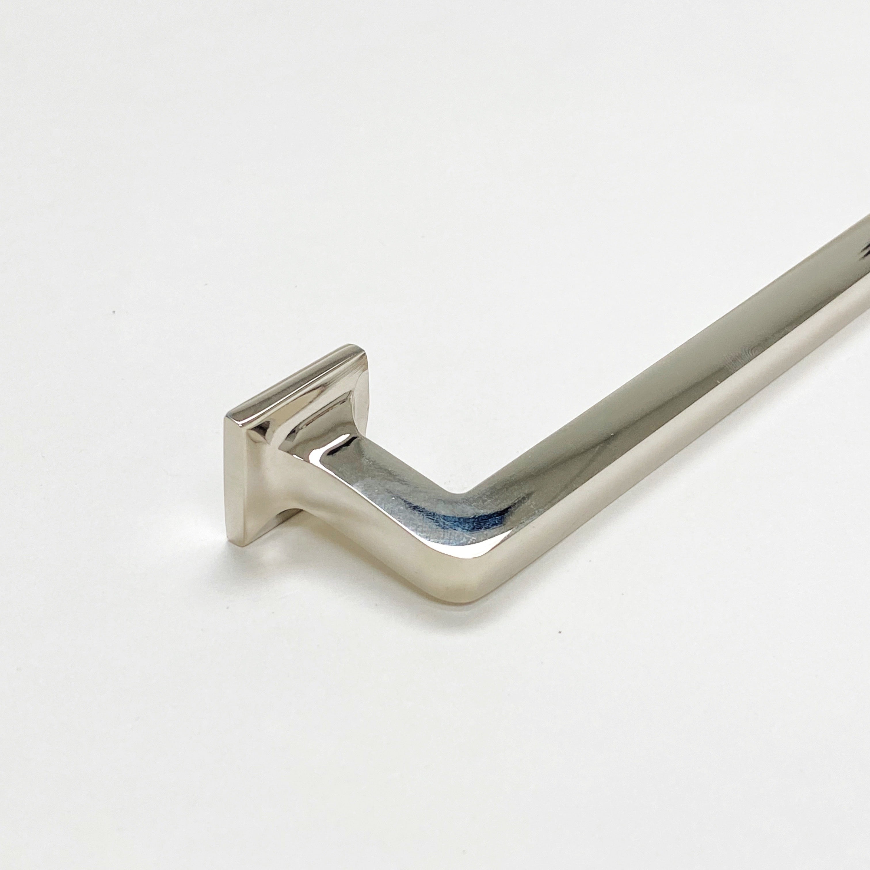 Polished Nickel "Eloise" Mission Style Drawer Pull - Forge Hardware Studio