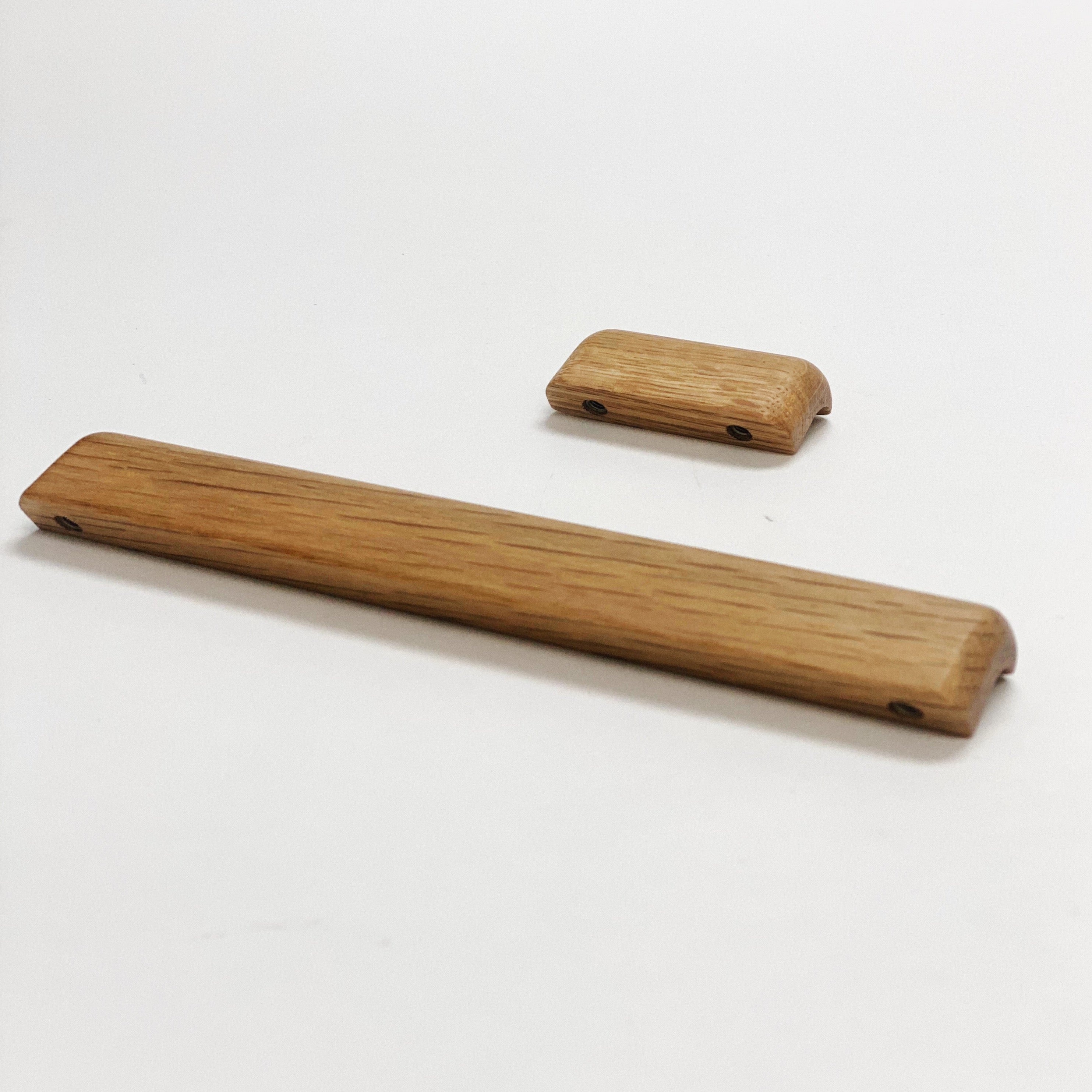 Lacquered Oak "Glove" Wood Drawer Handles - Forge Hardware Studio