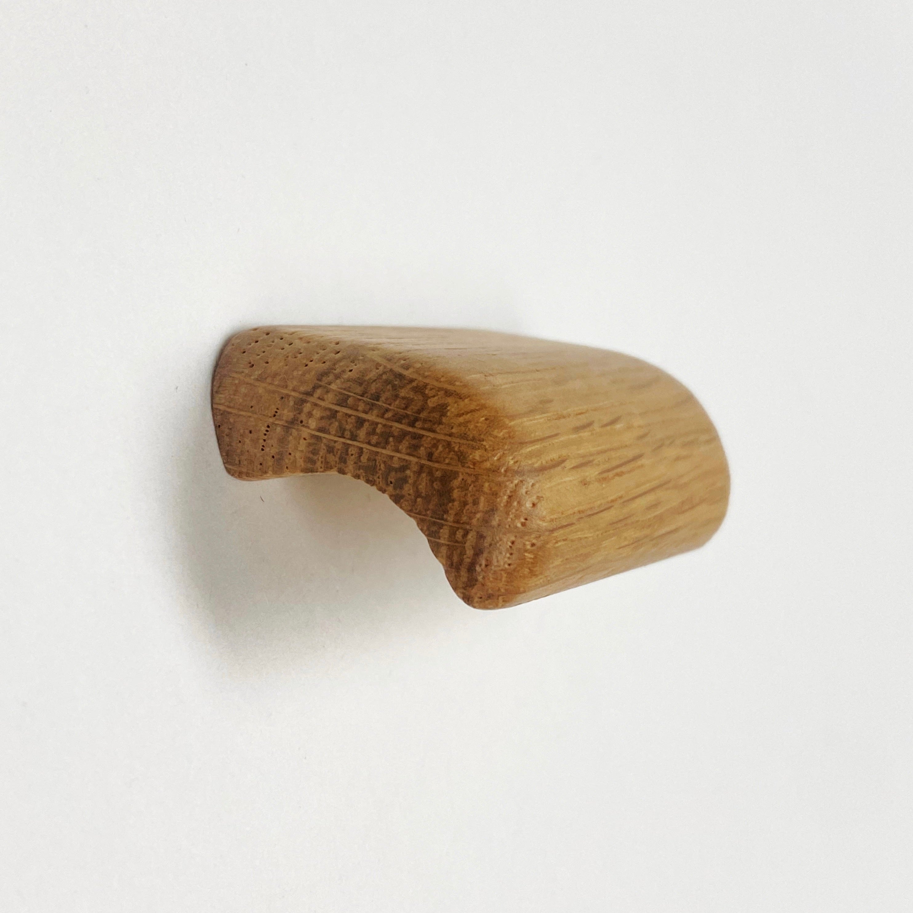 Lacquered Oak "Glove" Wood Drawer Handles - Forge Hardware Studio