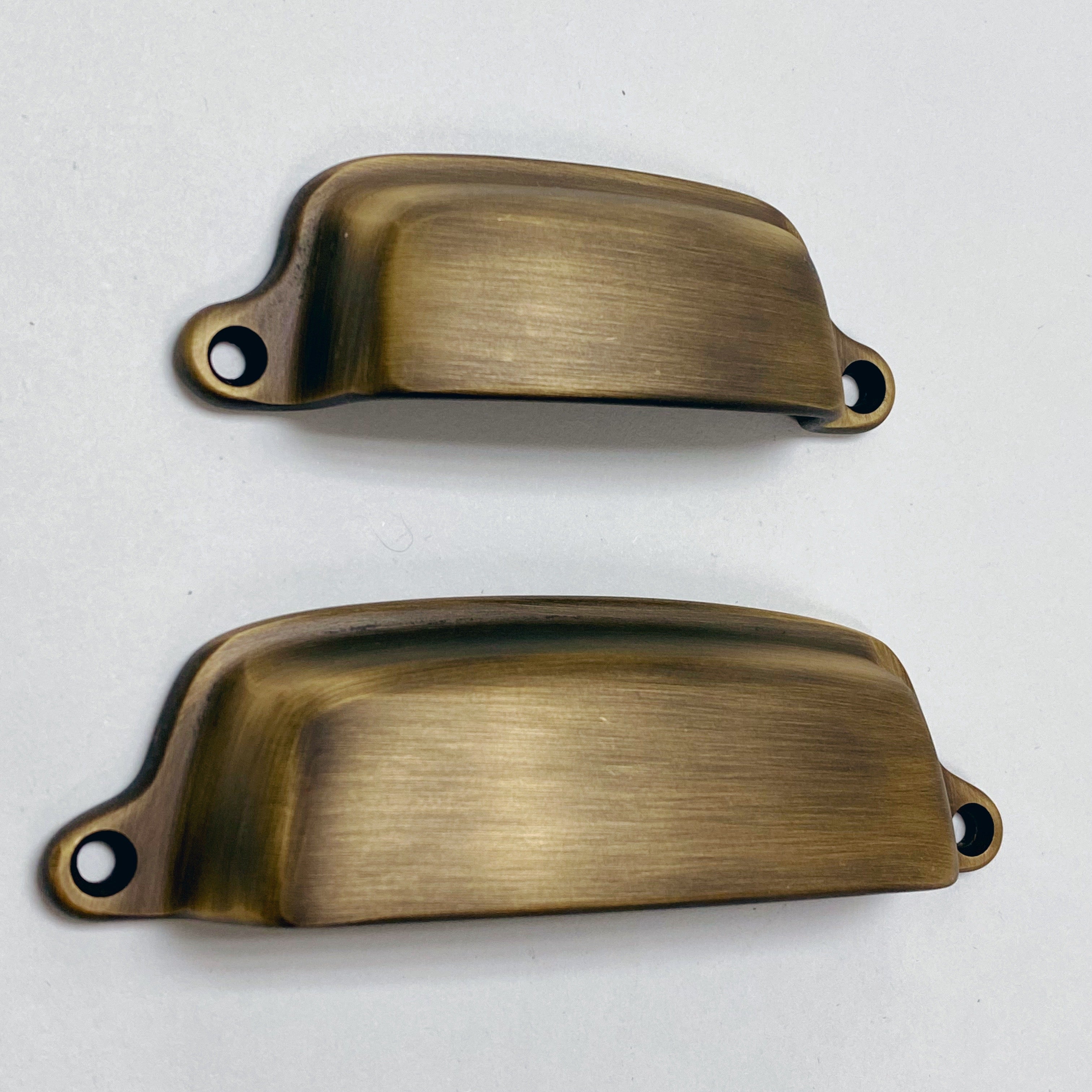 Antique Brass "Eloise" Cabinet Cup Drawer Pull - Kitchen Drawer Handle - Industry Hardware