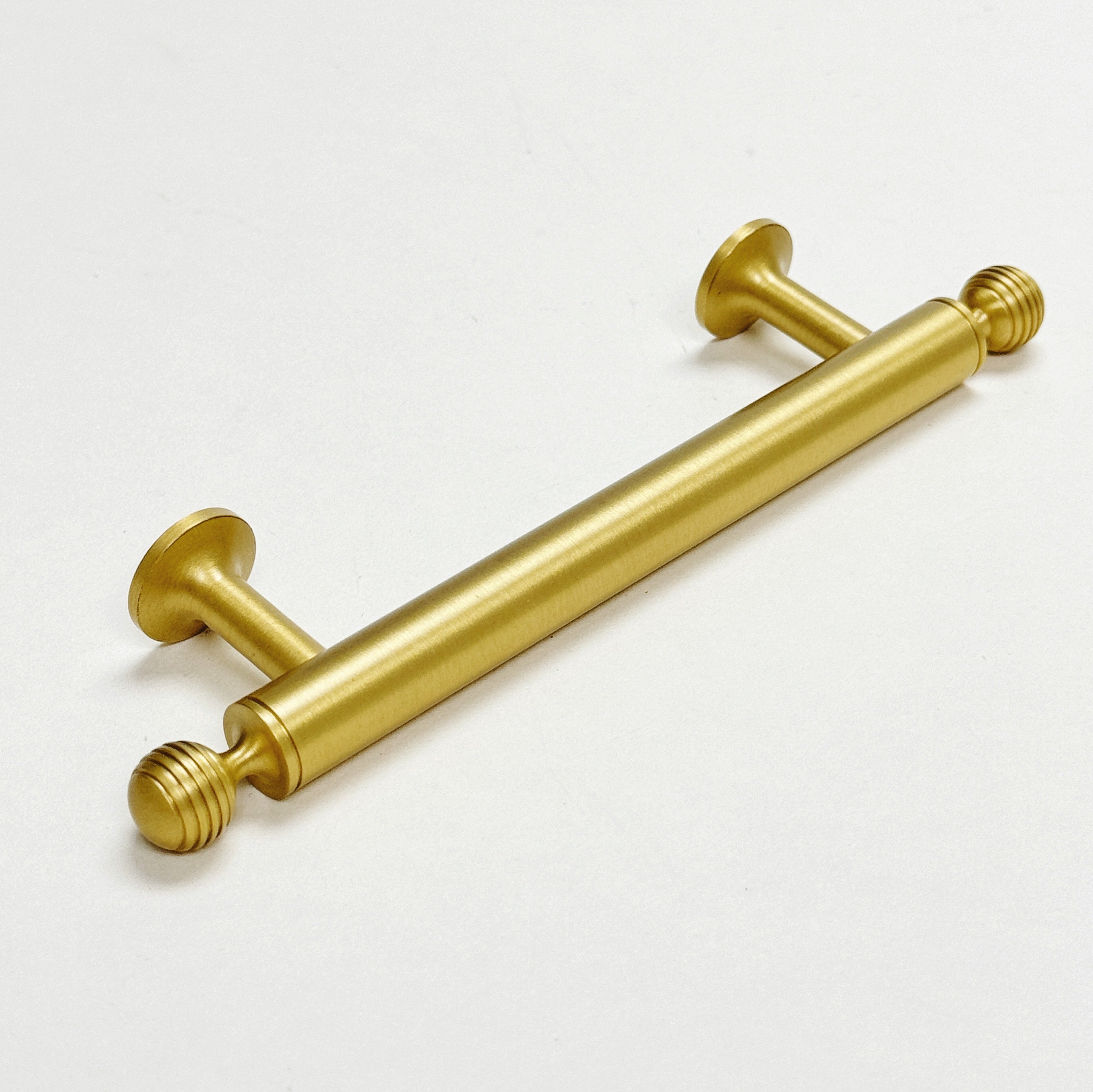 Satin Brass "Sweet" Beehive Cabinet Knob and Drawer Pulls - Forge Hardware Studio