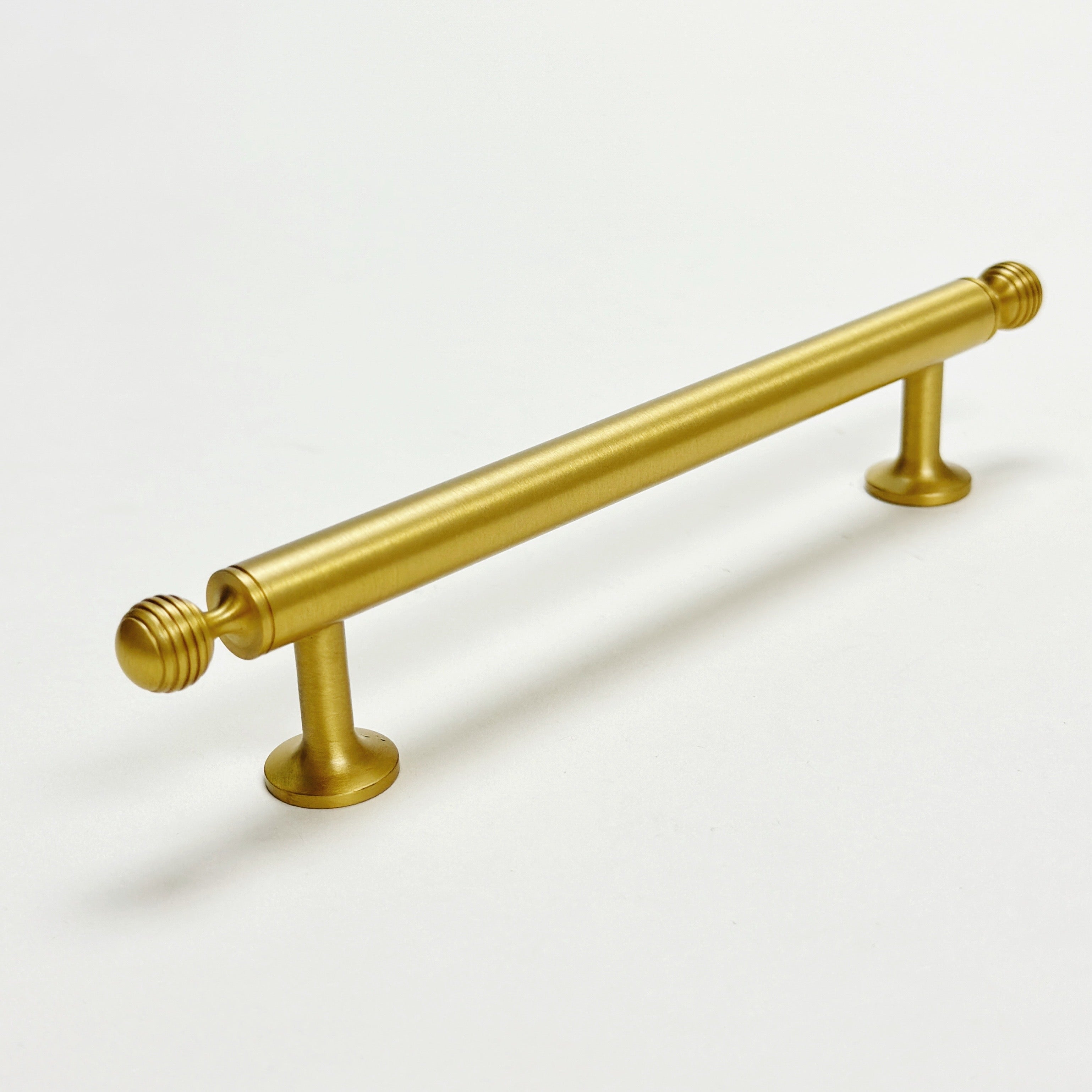 Satin Brass "Sweet" Beehive Cabinet Knob and Drawer Pulls - Forge Hardware Studio