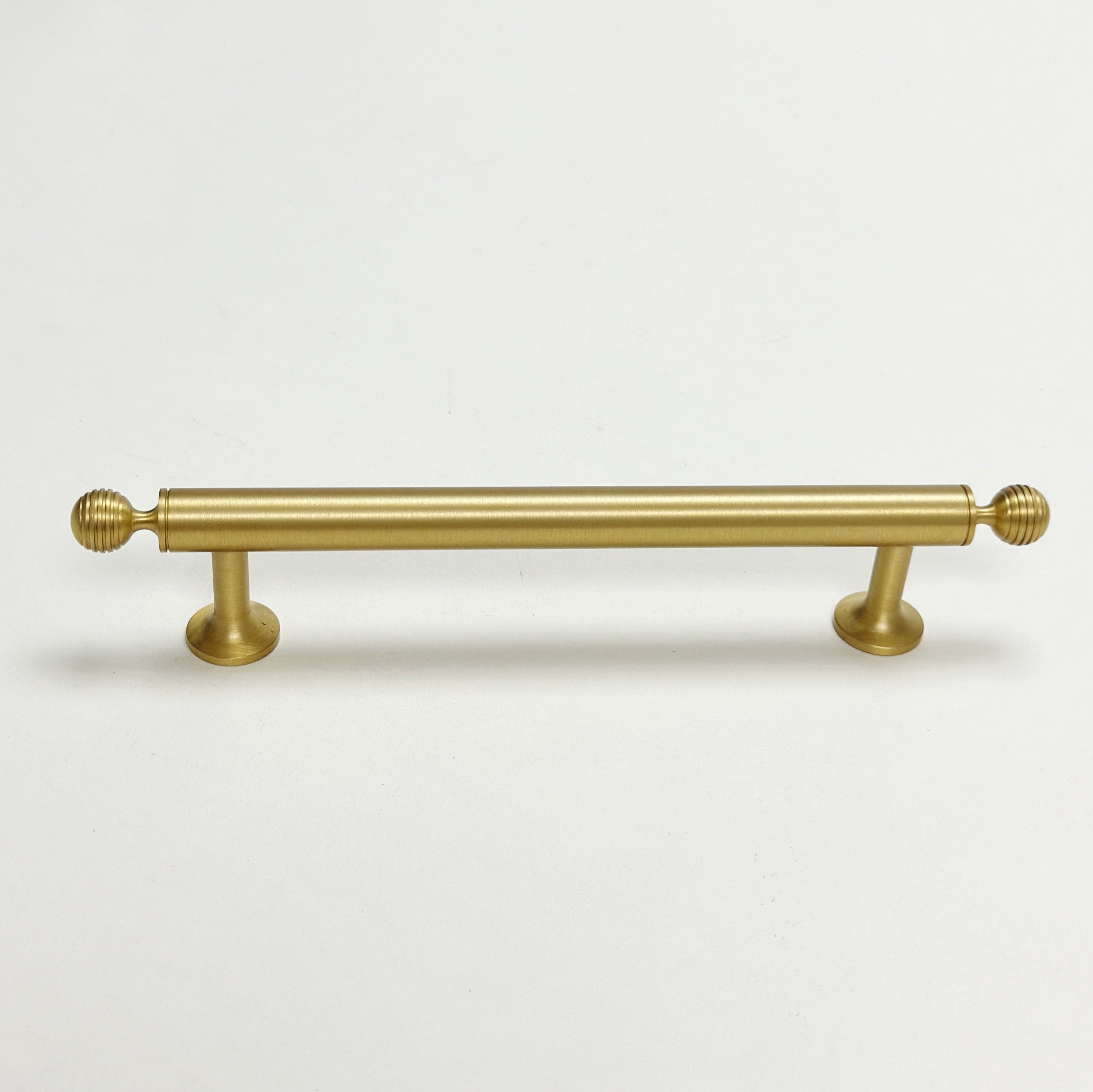Satin Brass "Sweet" Beehive Cabinet Knob and Drawer Pulls - Forge Hardware Studio