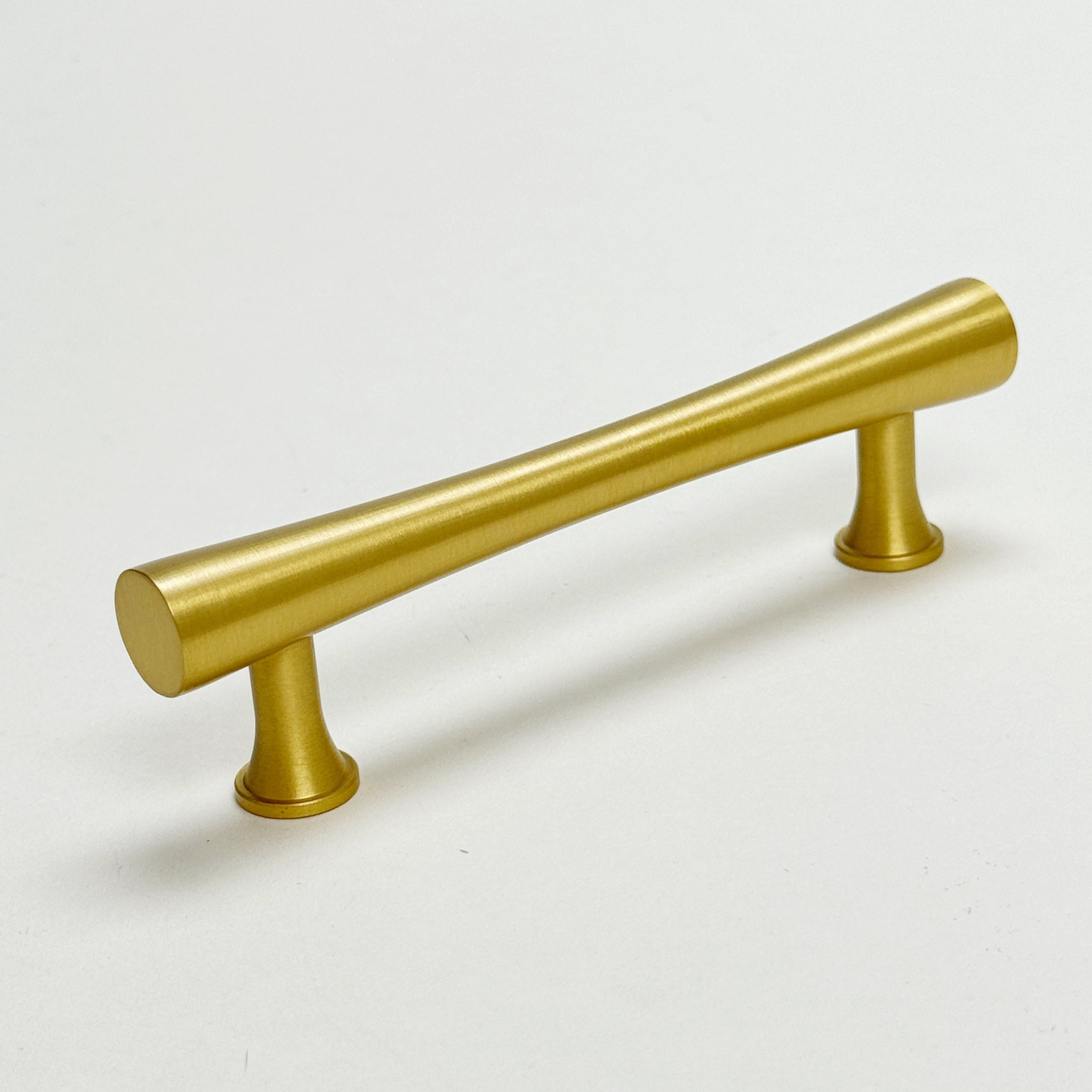 Satin Brass Cabinet Hardware "Collin" Drawer Pulls and Cabinet Knobs - Forge Hardware Studio