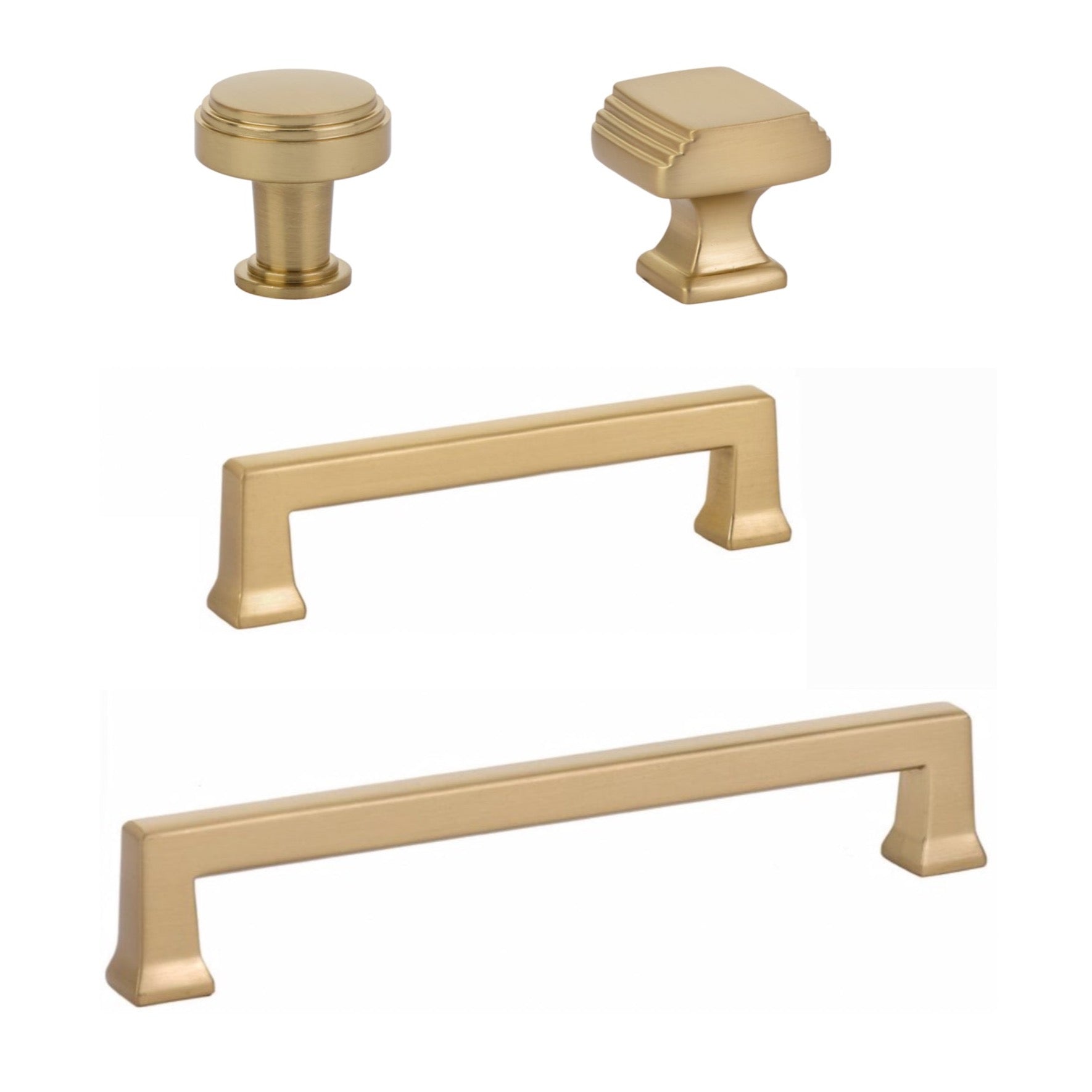 Champagne Bronze Deco Cabinet Knobs and Drawer Pulls
