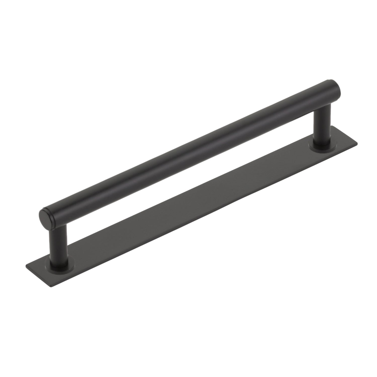 Matte Black "Maison No. 2" Smooth Drawer Pulls and Cabinet Knobs with Optional Backplate - Forge Hardware Studio