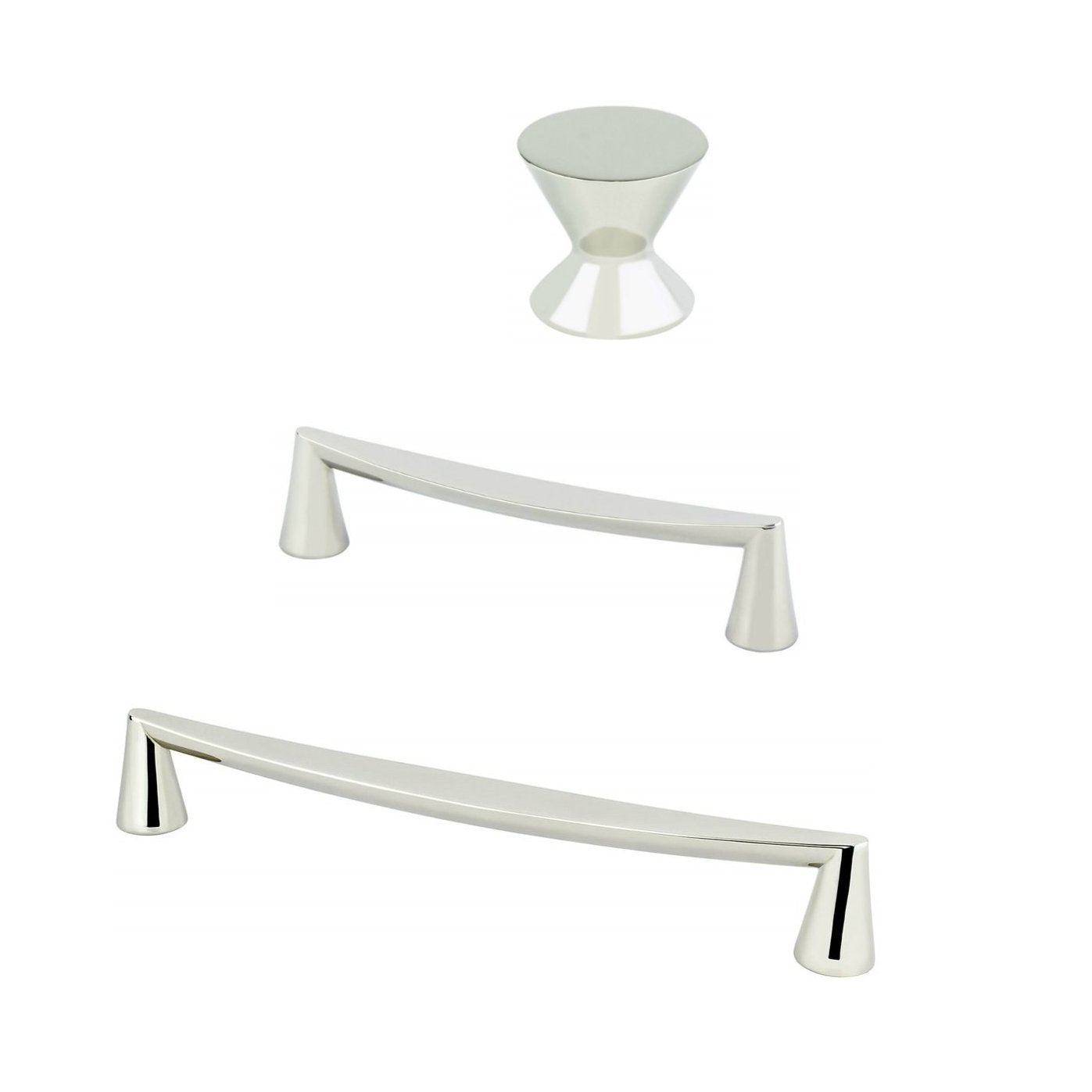 Polished Nickel "Core" Drawer Pulls and Knob | Pulls