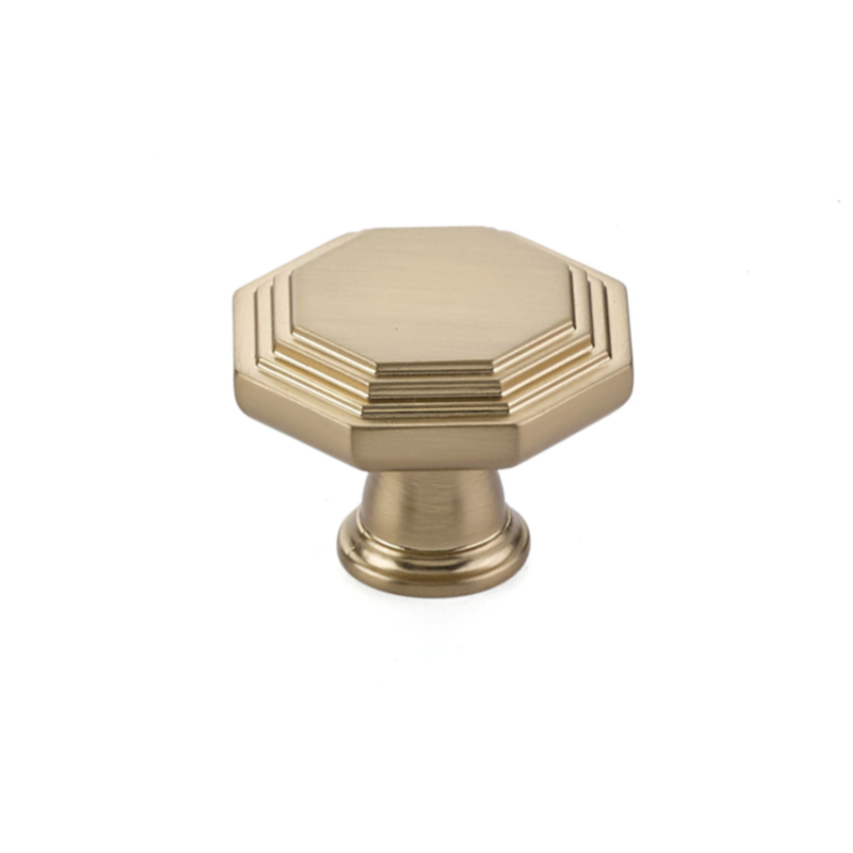 Satin Brass "Elite" Cabinet Knobs and Drawer Pulls - Forge Hardware Studio