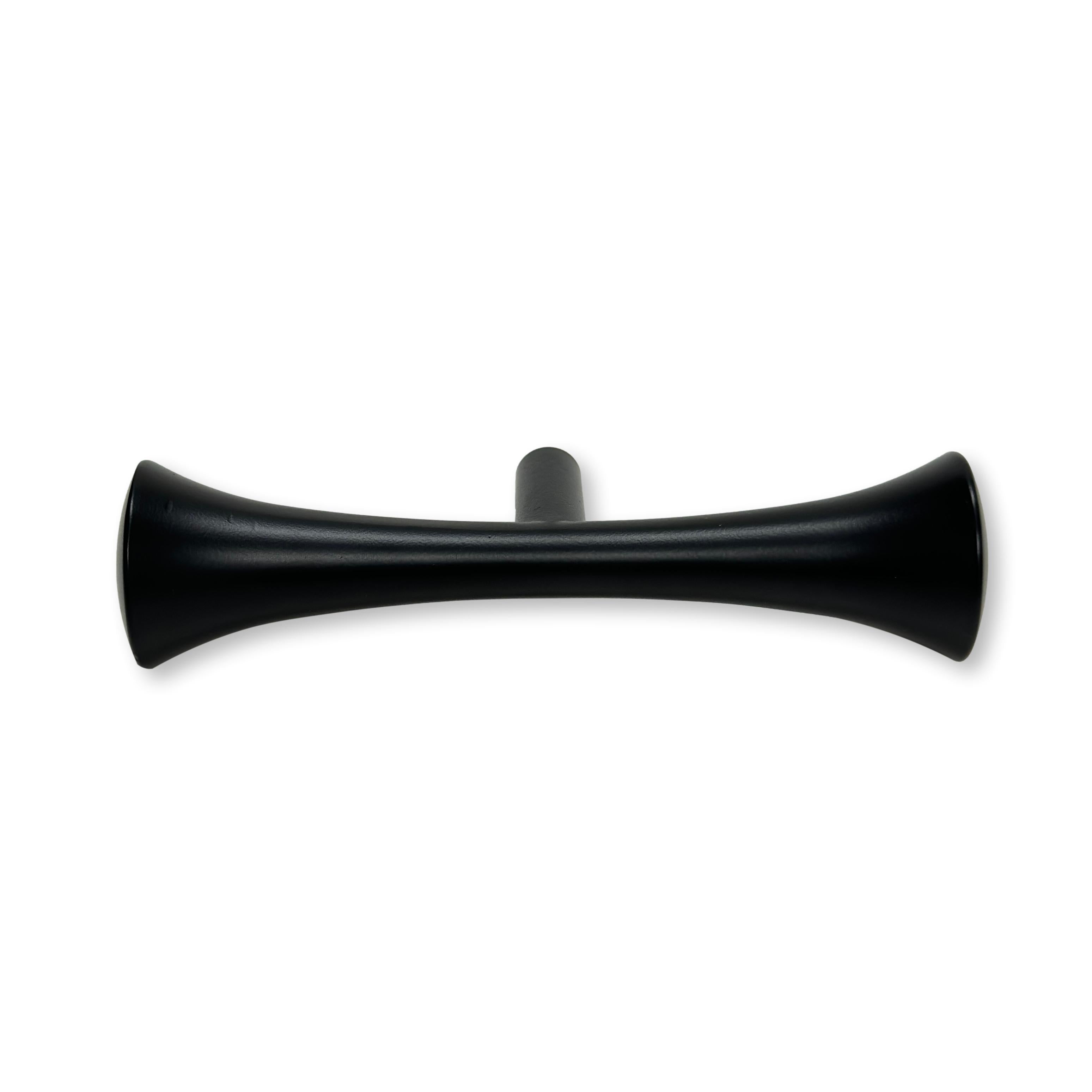 Hourglass Drawer Pull "MCM 01" Matte Black Mid-Century Cabinet Knob - Industry Hardware