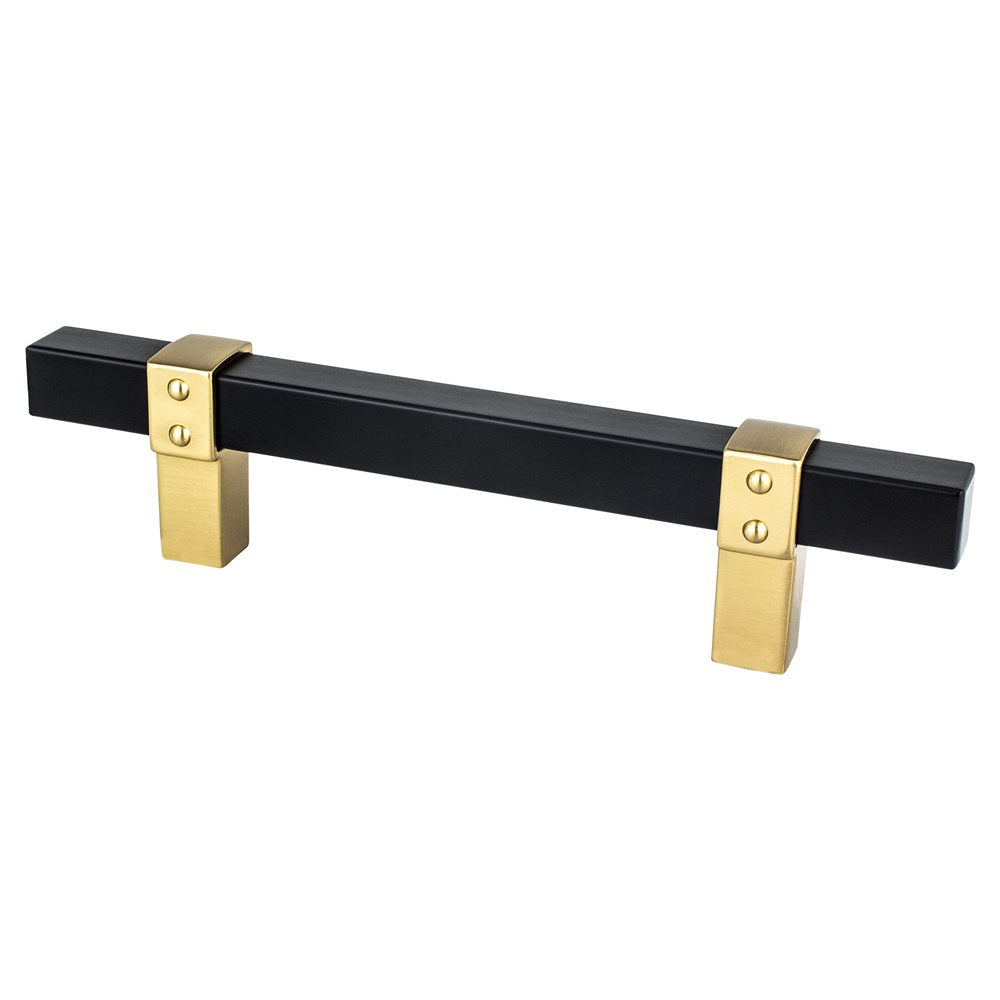 Brushed Gold and Black "Rio" Dual-Finish Cabinet Knob and Drawer Pulls - Forge Hardware Studio