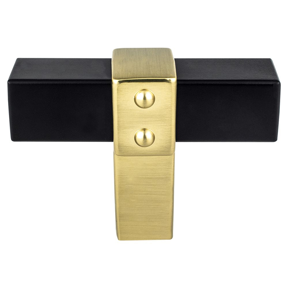 Brushed Gold and Black "Rio" Dual-Finish Cabinet Knob and Drawer Pulls - Forge Hardware Studio