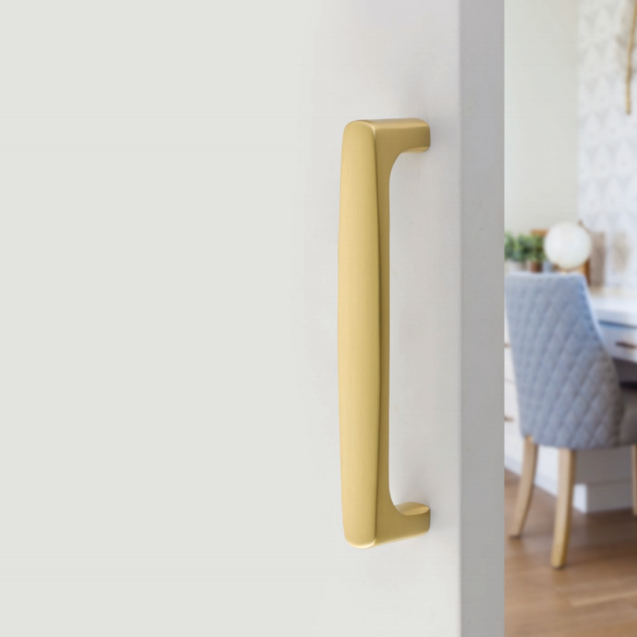 Barn Door Pull in Satin Brass Handle Hardware for Interior Doors | Pulls