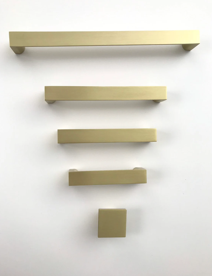 Tila Brass Wide Drawer Pulls and Knob - Cabinet Hardware | Pulls