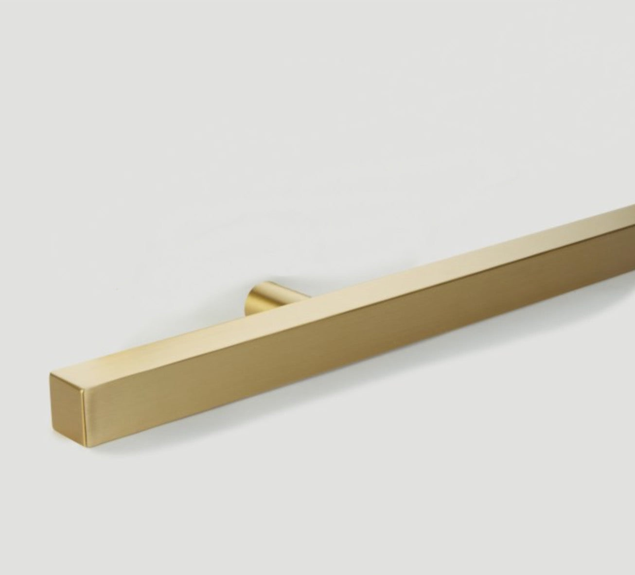 Door Pull T-Bar Handle in Satin Brass | Hardware for Exterior and Barn Doors