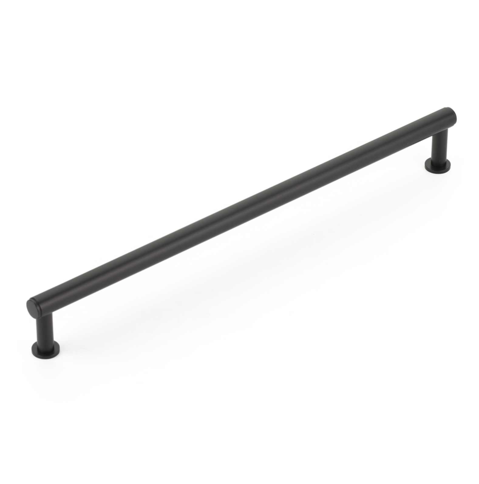 Matte Black "Maison No. 2" Smooth Drawer Pulls and Cabinet Knobs with Optional Backplate - Forge Hardware Studio