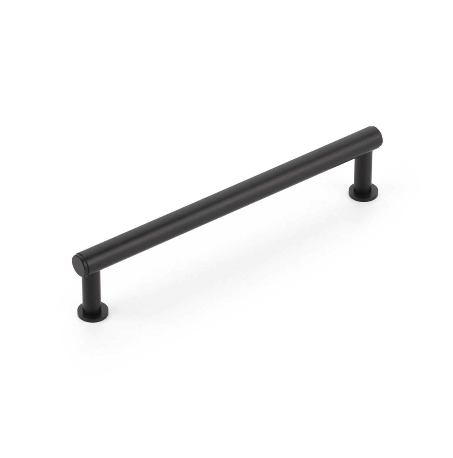 Matte Black "Maison No. 2" Smooth Drawer Pulls and Cabinet Knobs with Optional Backplate - Forge Hardware Studio