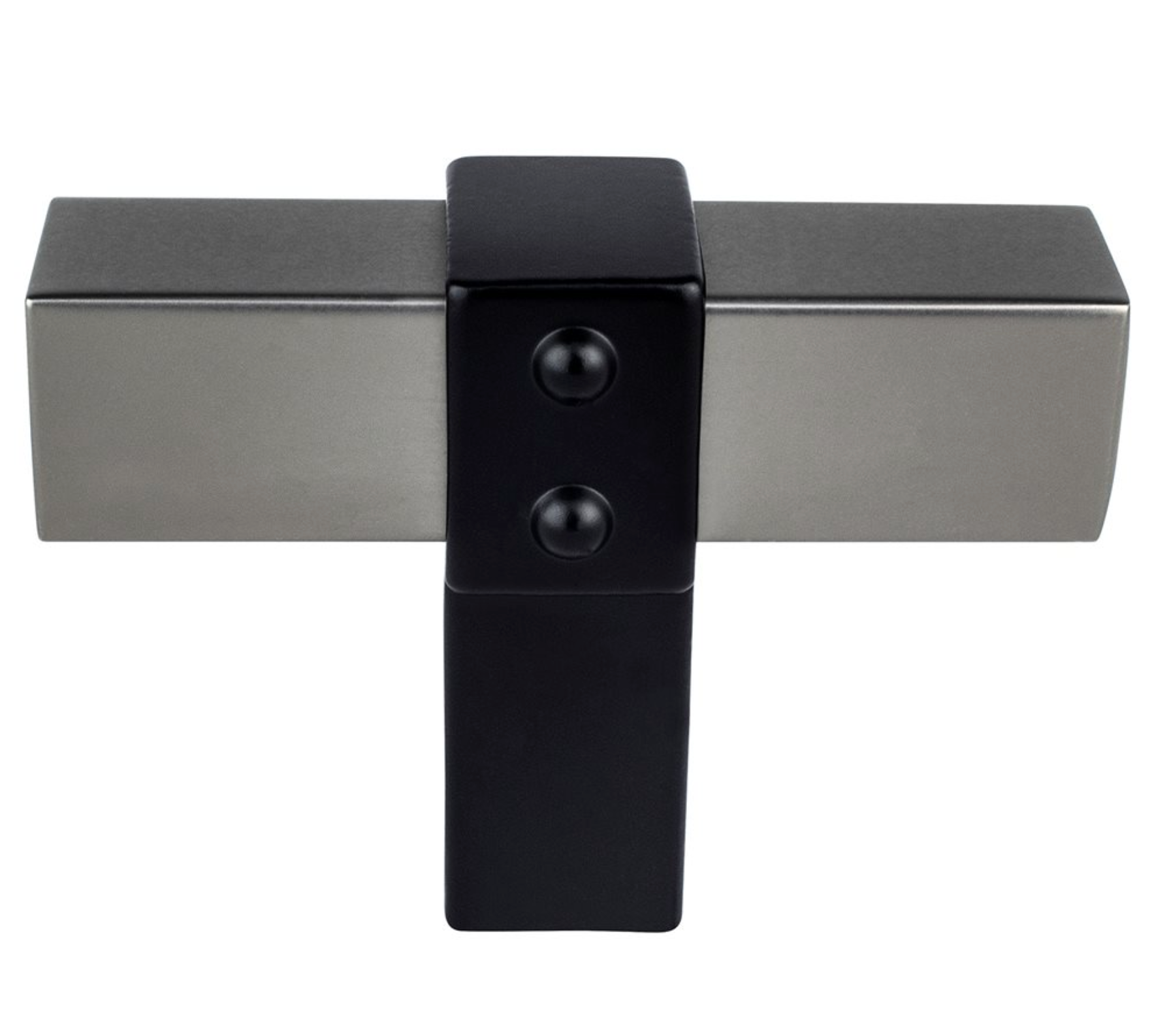 Ash Gray and Matte Black "Rio" Dual-Finish Cabinet Knob and Drawer Pulls - Industry Hardware