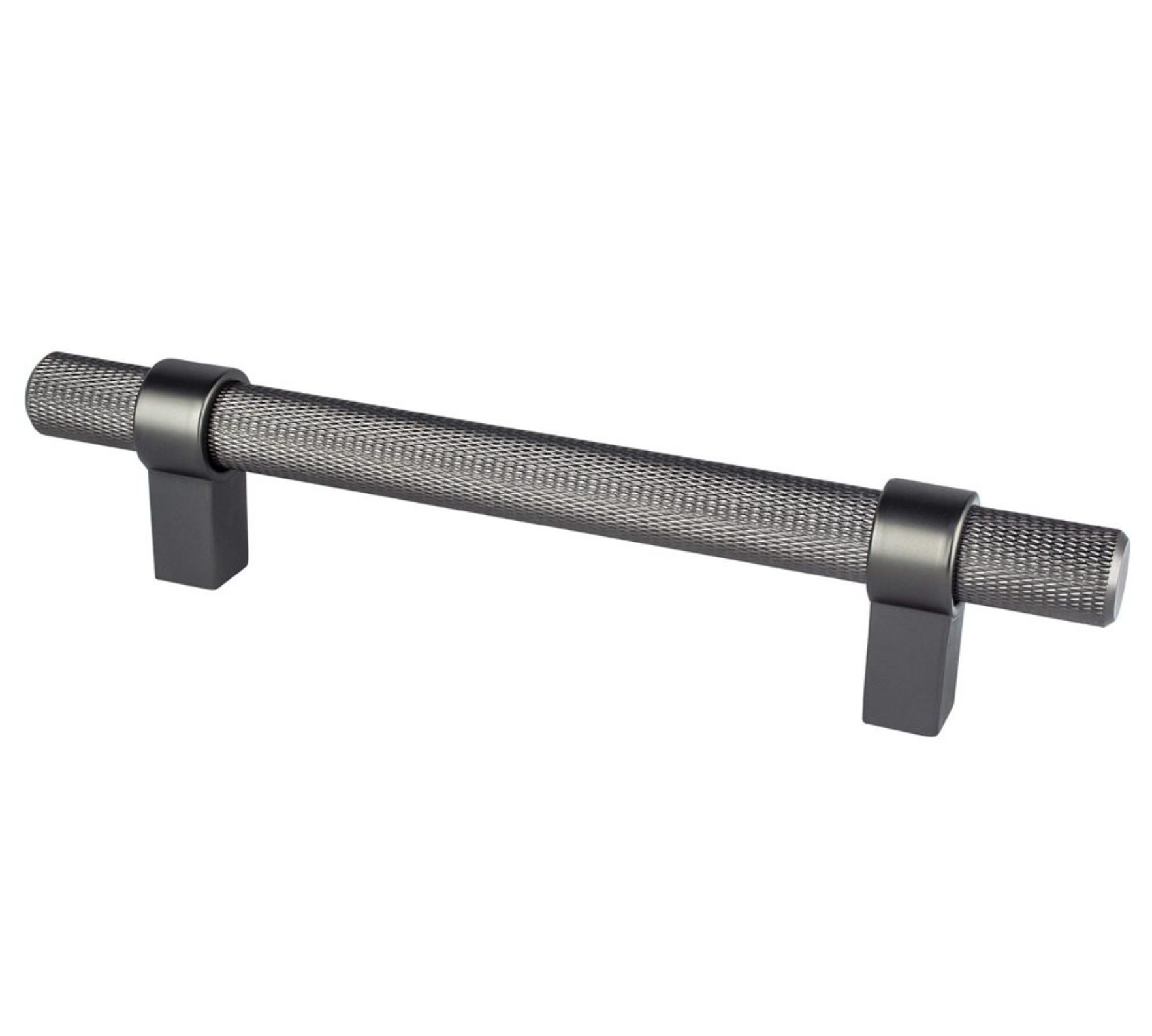 Knurled "Prelude" Ash Gray Cabinet Knobs and Drawer Pulls - Industry Hardware
