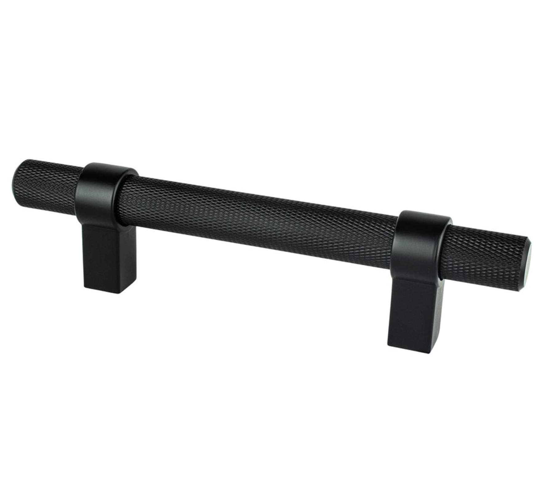 Knurled "Prelude" Matte Black Cabinet Knobs and Drawer Pulls - Industry Hardware