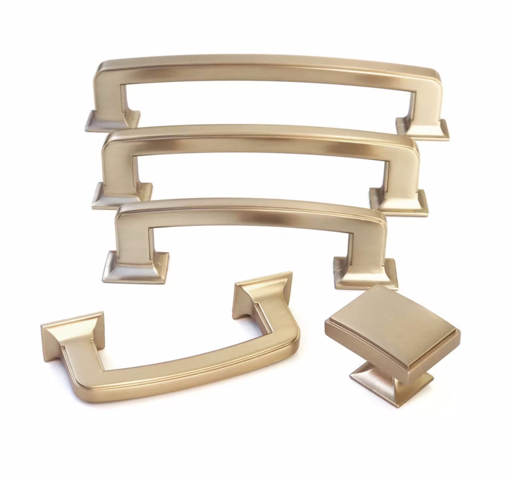 Champagne Bronze "Liana" Drawer Pulls and Knobs for Cabinets and Furniture - Industry Hardware