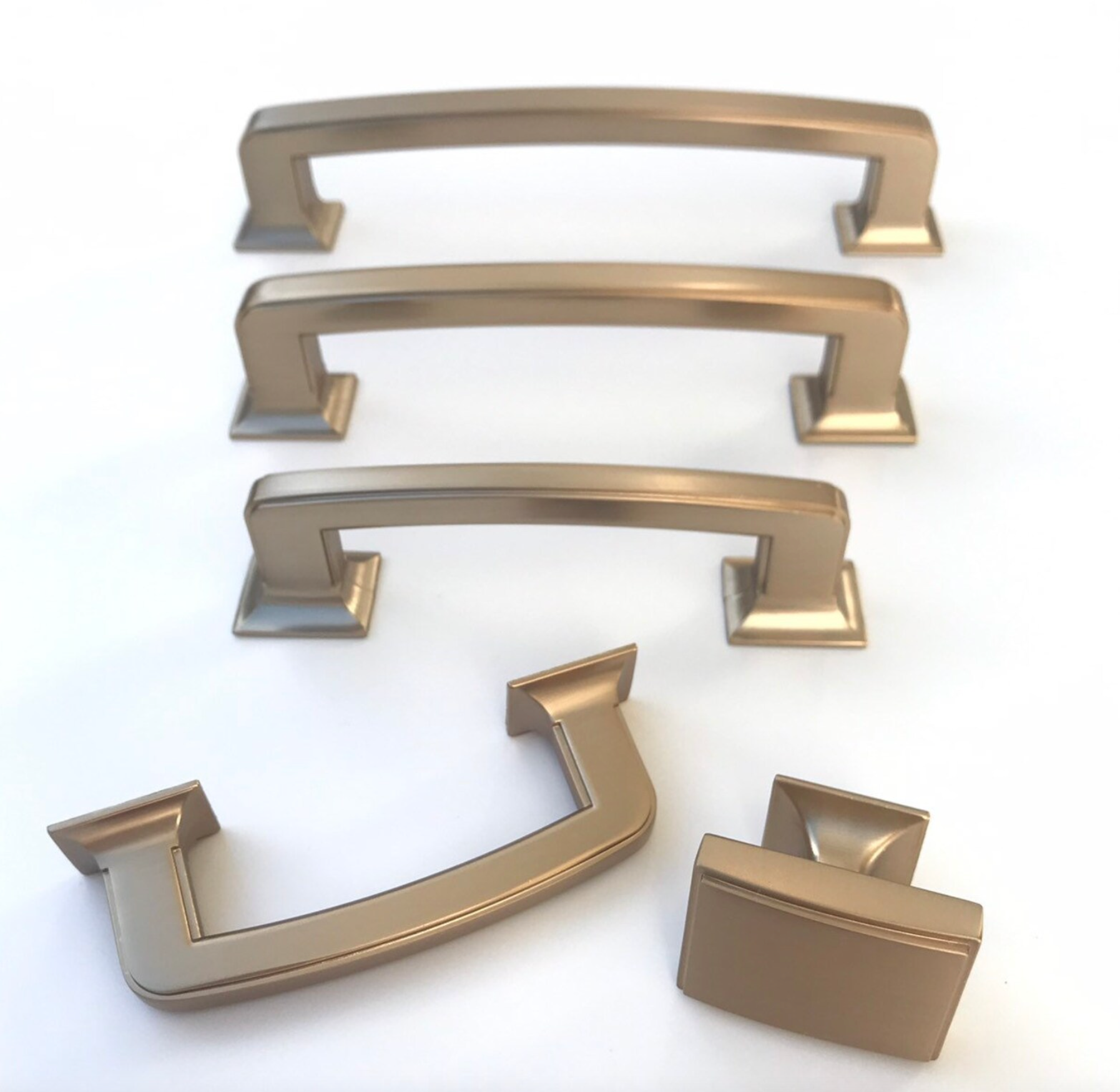 Champagne Bronze "Liana" Drawer Pulls and Knobs for Cabinets and Furniture - Industry Hardware