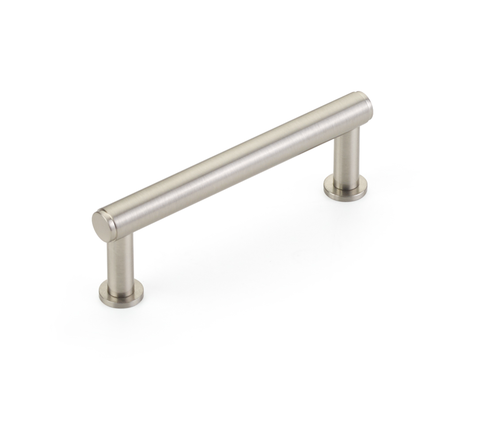 Brushed Nickel "Maison No. 2" Smooth Drawer Pulls and Cabinet Knobs with Optional Backplate - Industry Hardware