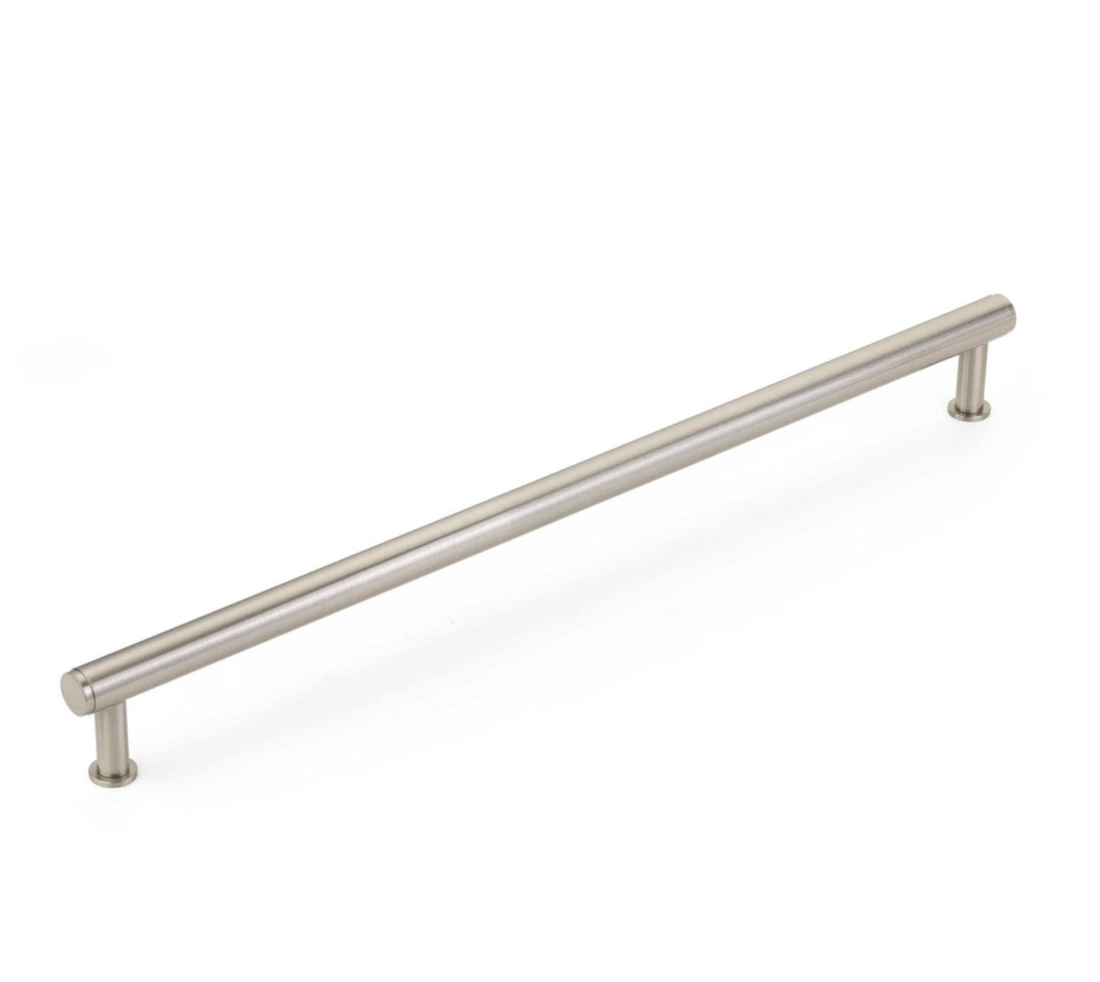 Brushed Nickel "Maison No. 2" Smooth Drawer Pulls and Cabinet Knobs with Optional Backplate - Industry Hardware