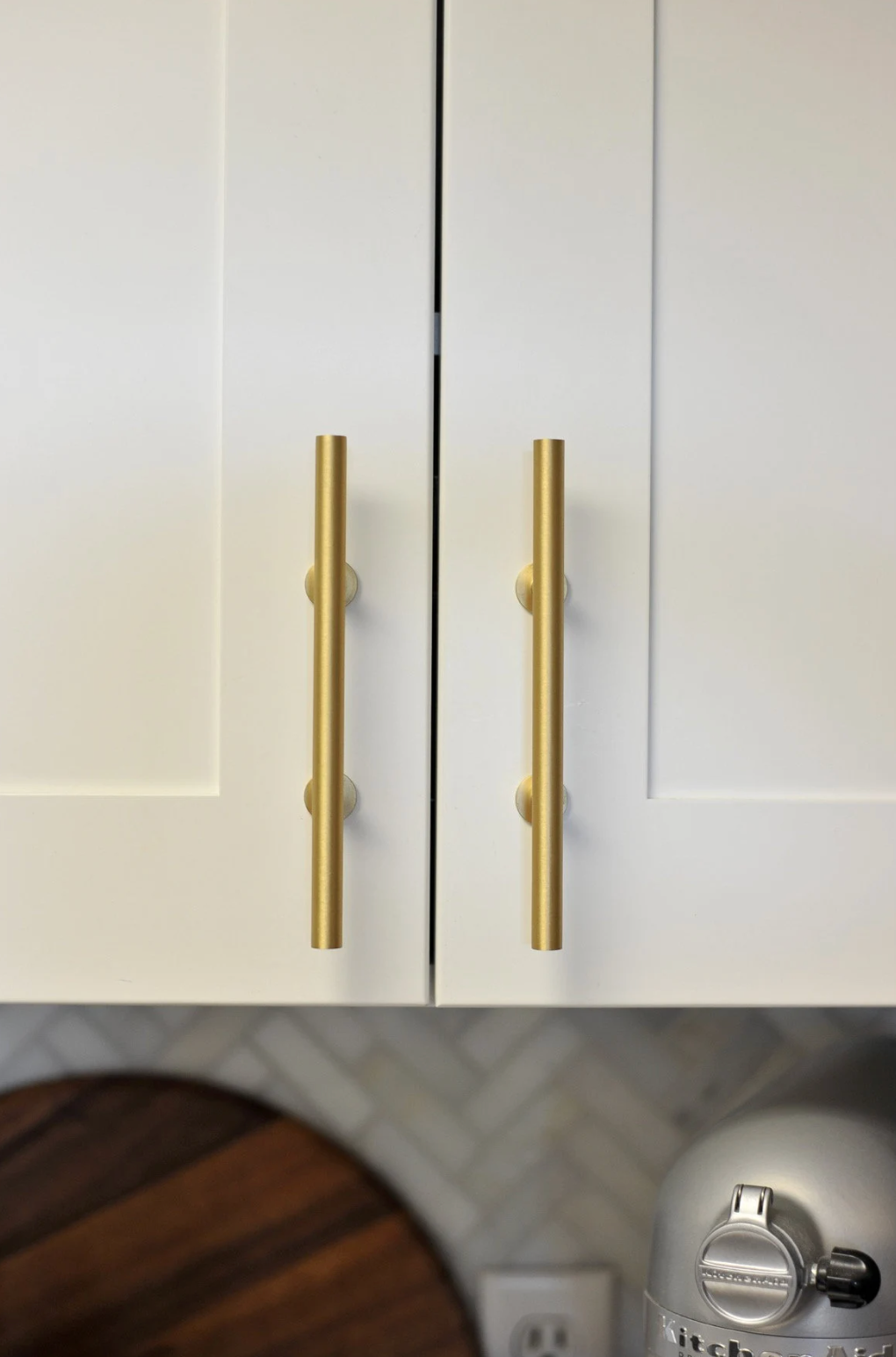 Lew's Round Bar Cabinet Knobs and Handles in Brushed Brass - Industry Hardware
