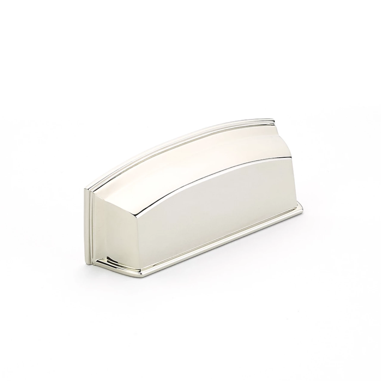 Polished Nickel Cabinet Cup Drawer Pull "Moderna" - Kitchen Drawer Handle | Pulls