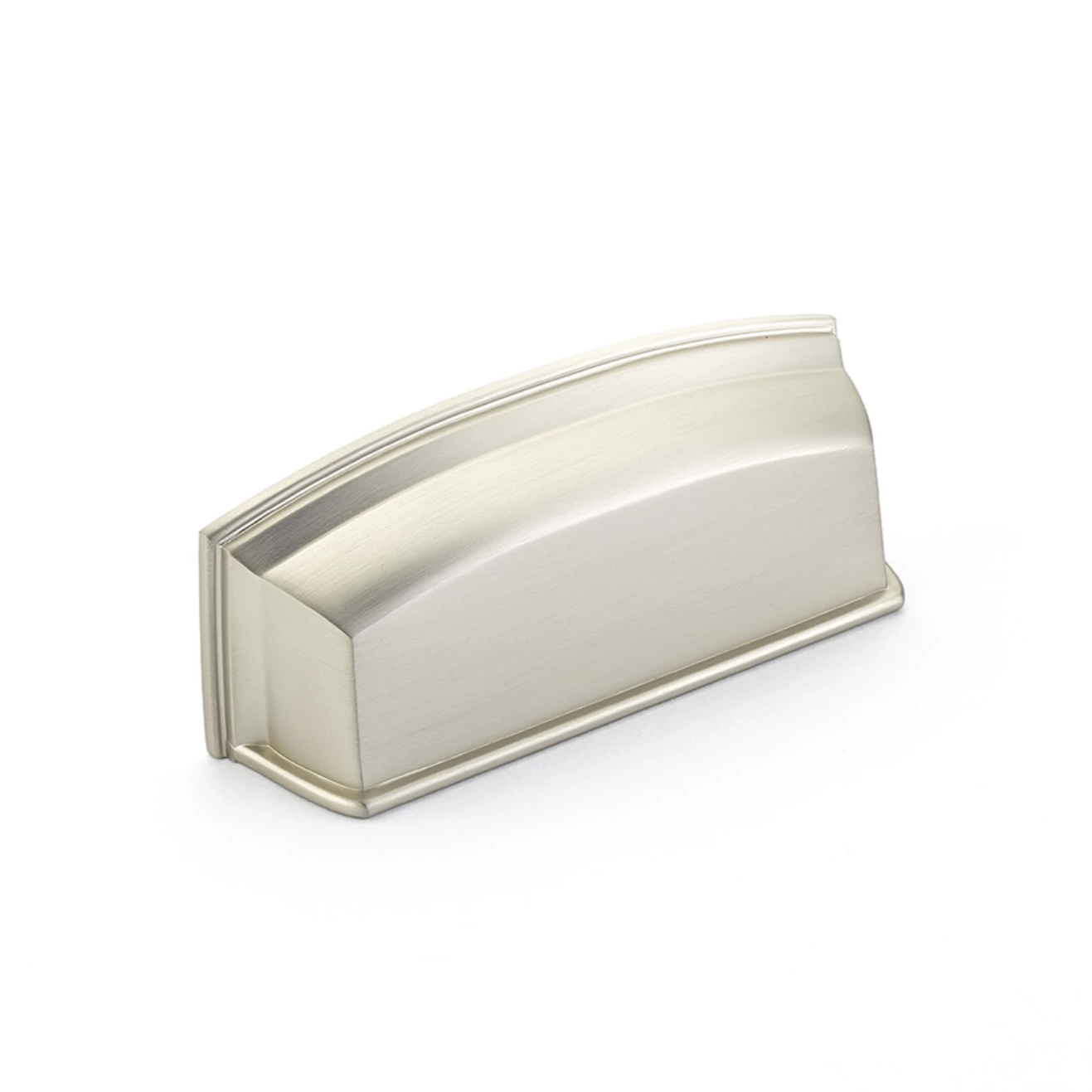 Satin Nickel Cabinet Cup Drawer Pull "Moderna" - Kitchen Drawer Handle | Pulls