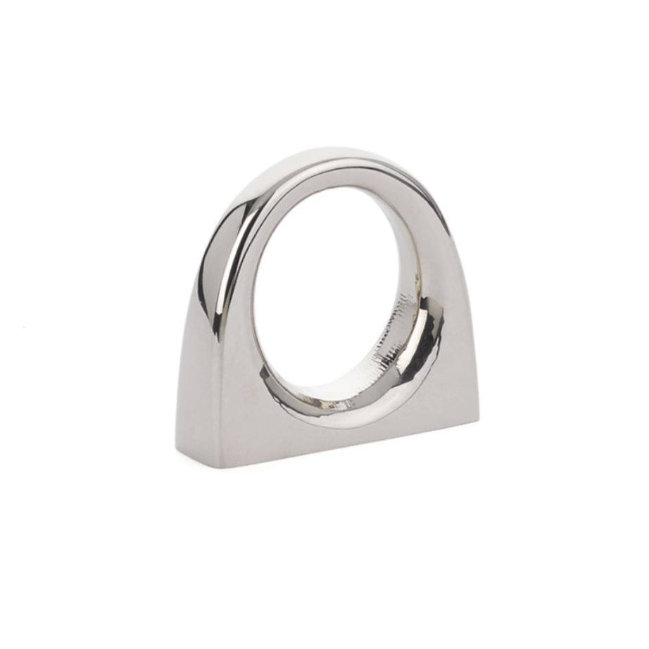 Ring Bridge Cabinet Knob in Polished Nickel | Knobs
