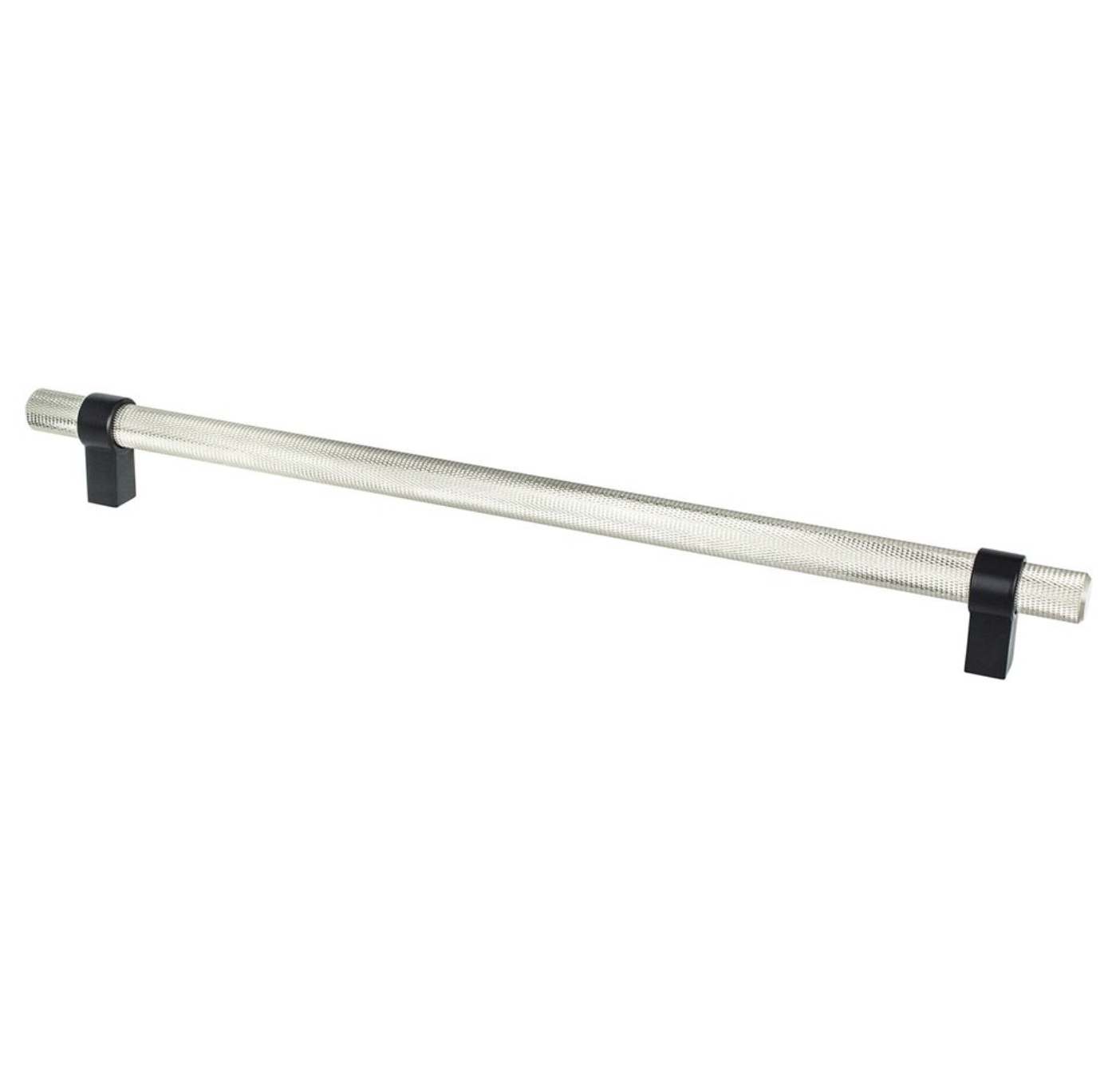 Knurled "Shine" Matte Black and Brushed Nickel Cabinet Knobs and Drawer Pulls - Forge Hardware Studio