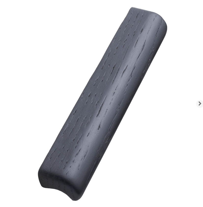 Black Stained Oak "Glove" Wood Drawer Handles - Industry Hardware