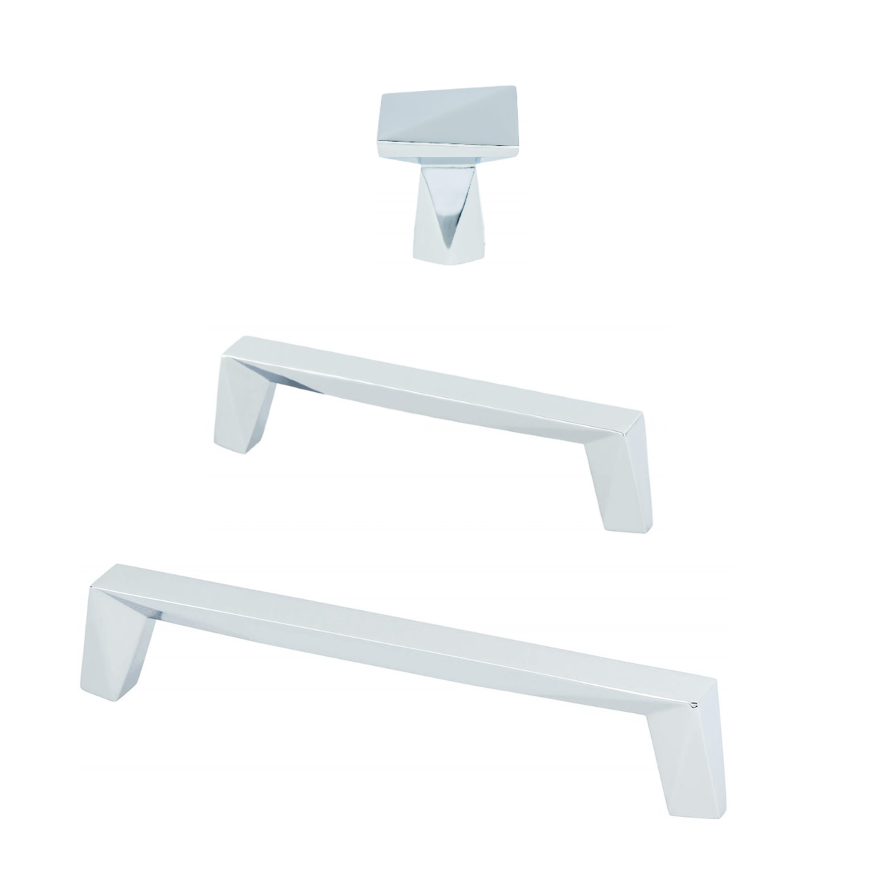 Polished Chrome "Wade" Drawer Knob and Drawer Pulls | Pulls
