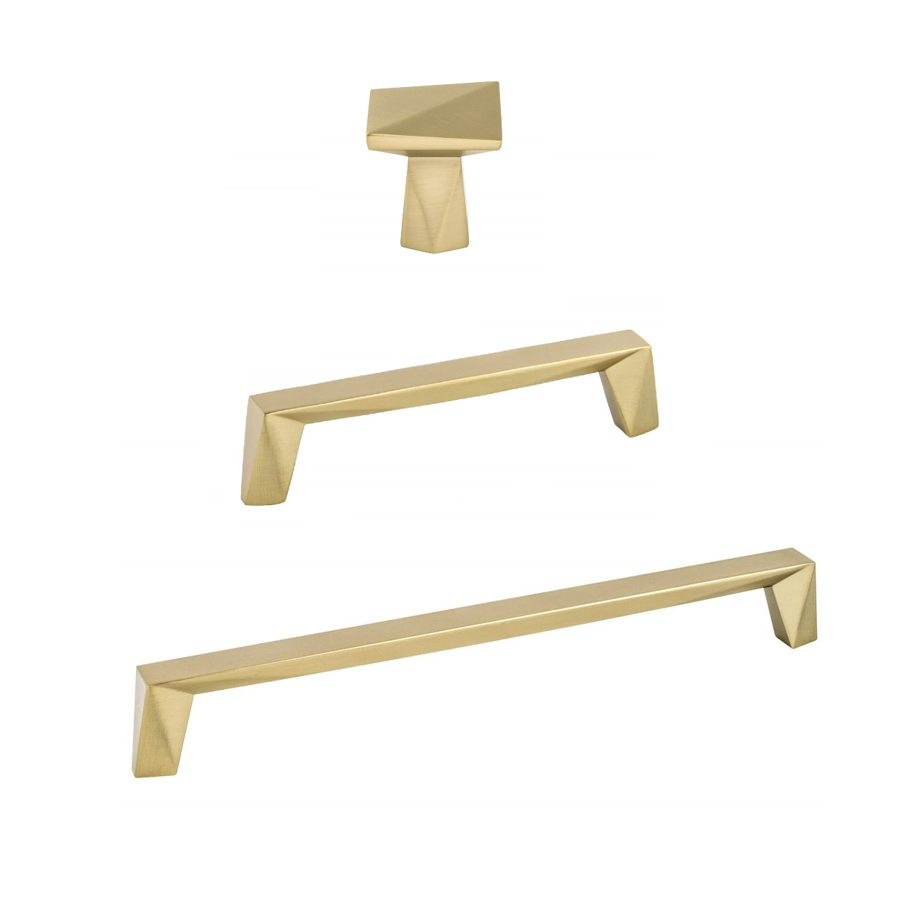 Satin Brass "Wade" Drawer Knob and Drawer Pulls | Pulls