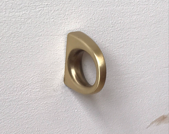 Ring Brass Bridge Cabinet Knob in Satin Brass | Knobs