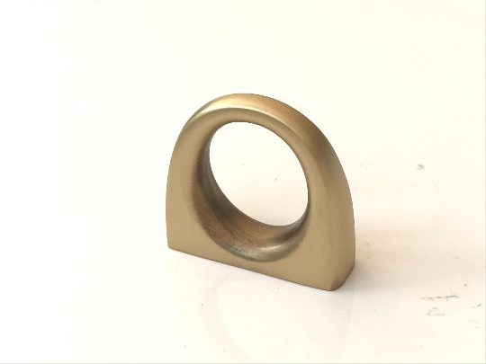 Ring Brass Bridge Cabinet Knob in Satin Brass | Knobs