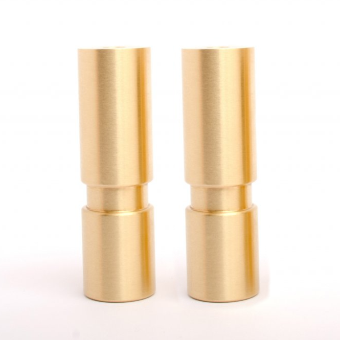 Set of 2 Medium Mid-century Modern Furniture Legs - Replacement Legs in Brushed Brass