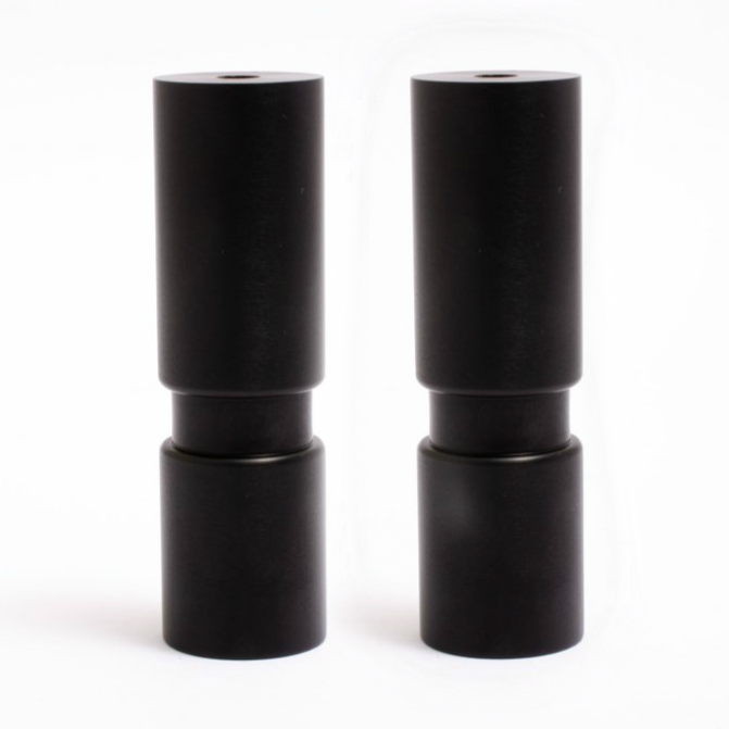 Set of 2-Medium Mid-Century Modern Replacement Furniture Legs in Matte Black