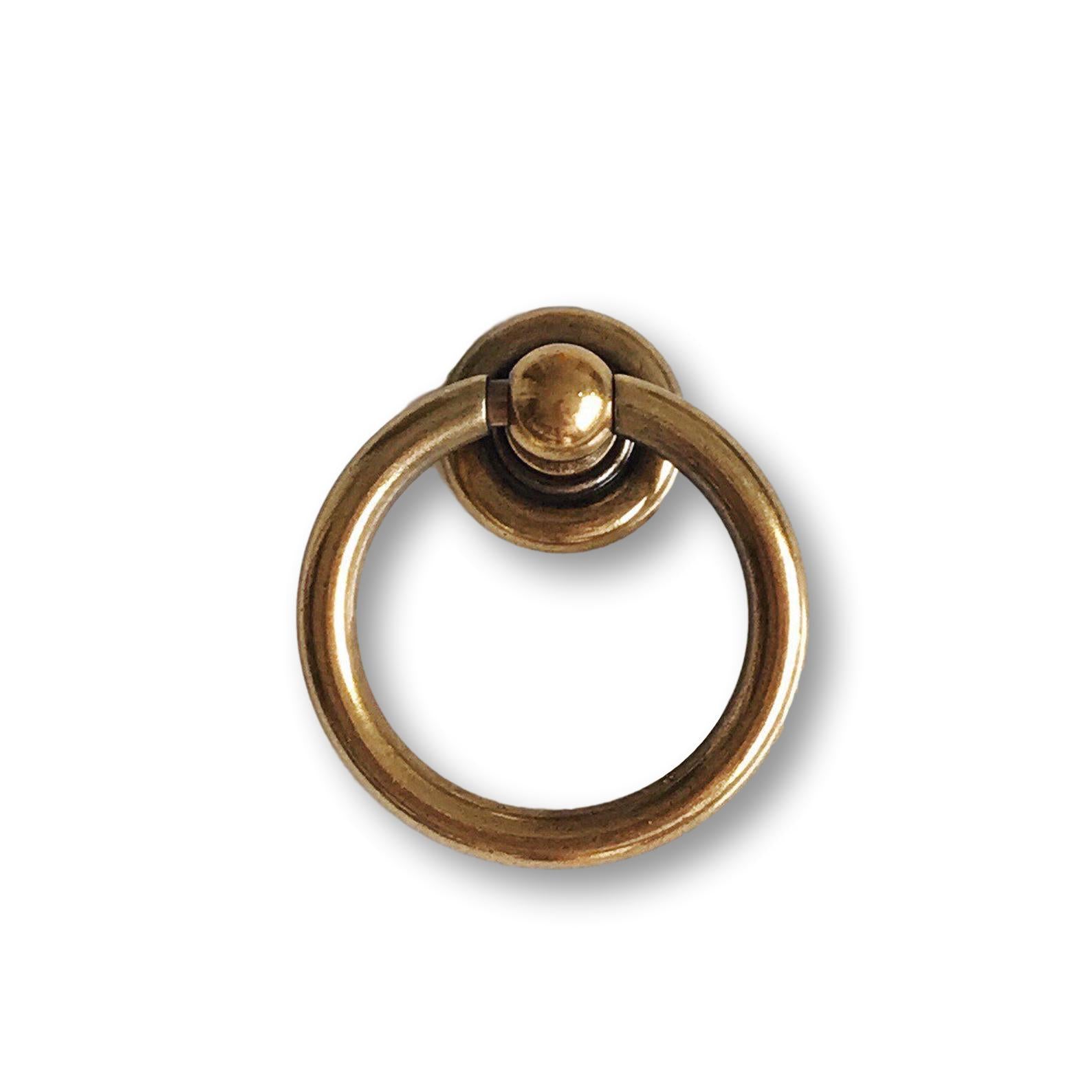 Plain Brass Ring Pulls Hardware Cabinet Pull Drawer Pull | Pulls