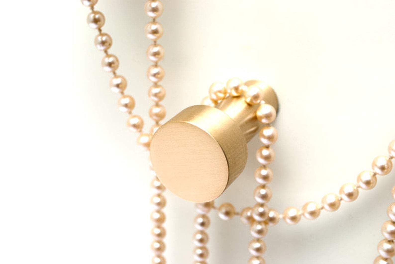 Modern "Dot" Round Wall Hook in Brushed Brass | Hook