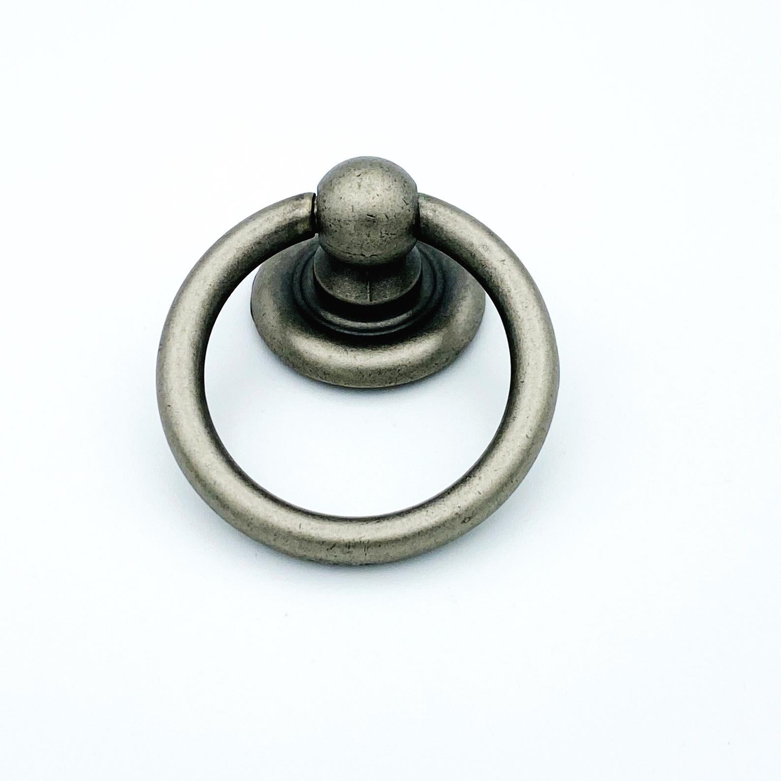 Plain Antique Silver Ring Pulls Hardware Cabinet Pull Drawer Pull | Pulls