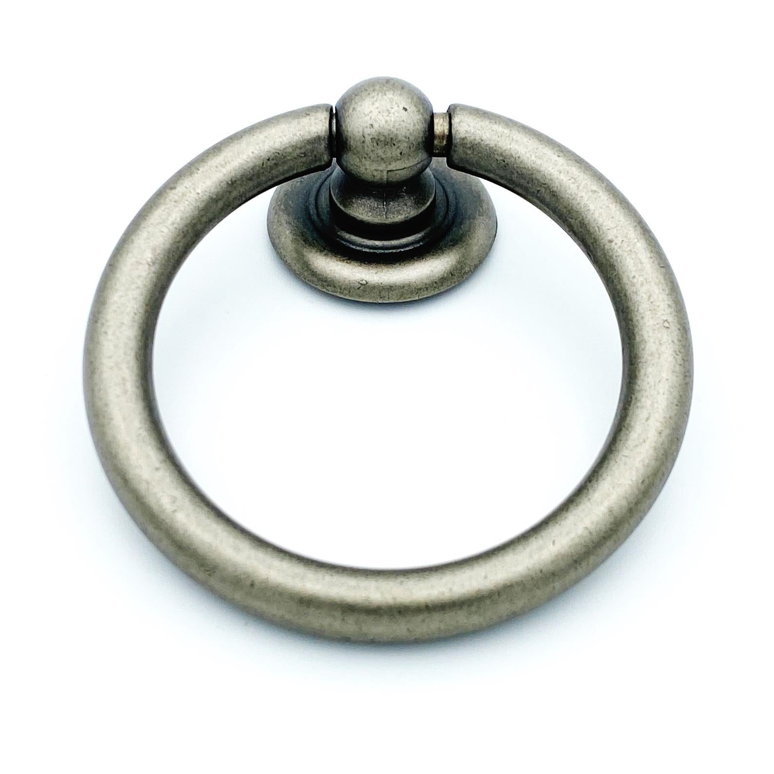 Plain Antique Silver Ring Pulls Hardware Cabinet Pull Drawer Pull | Pulls