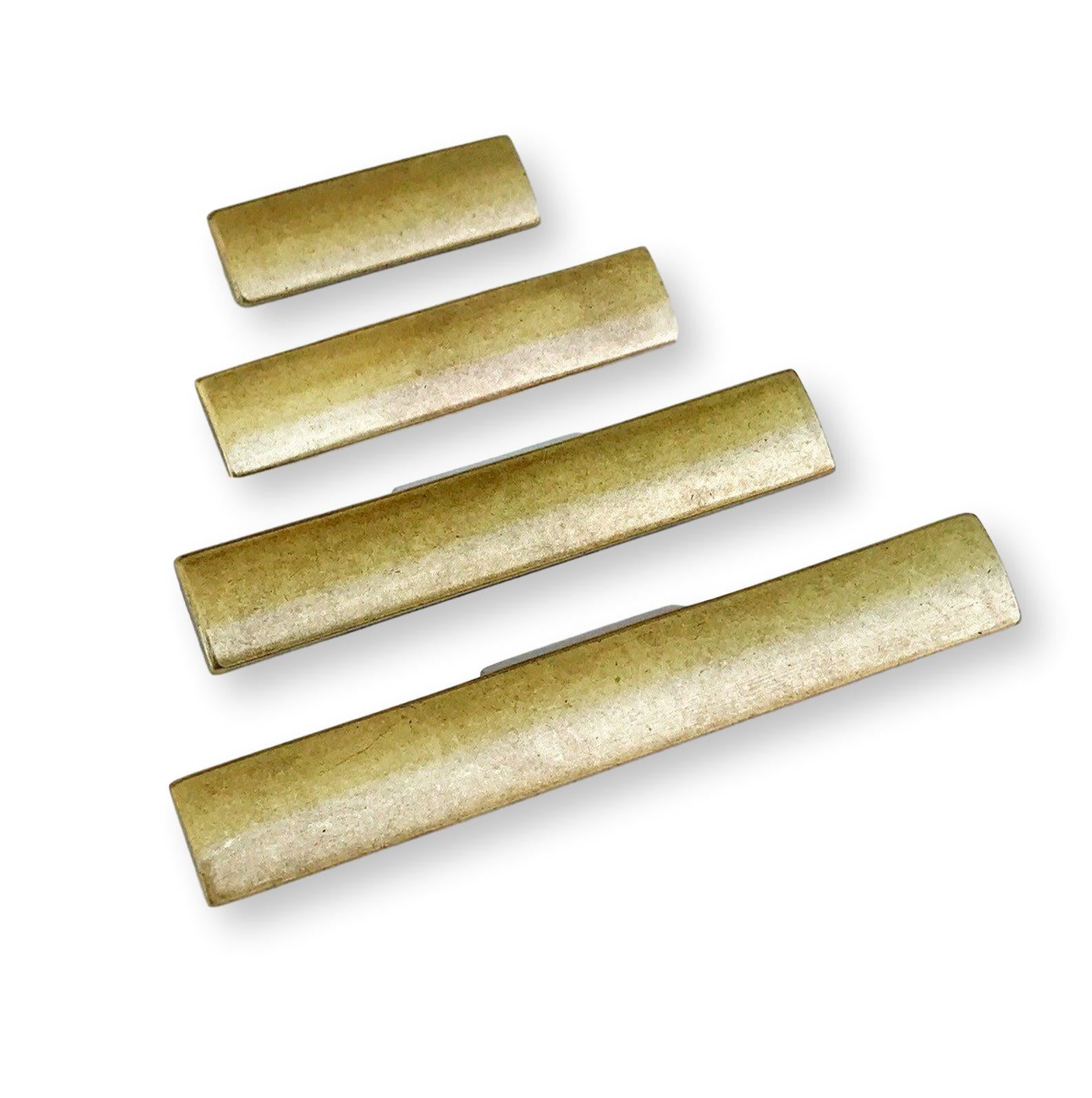 Rectangular "Dara" Aged Brass Drawer Pulls - Cabinet Handles | Pulls