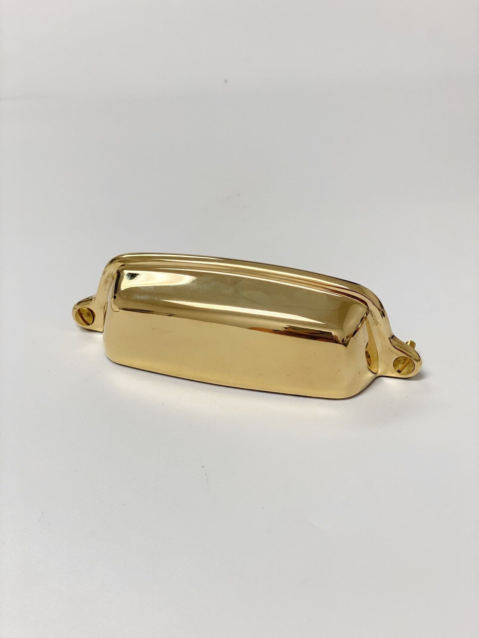 Unlacquered Brass "Eloise" Cabinet Cup Drawer Pull - Kitchen Drawer Handle | Pulls