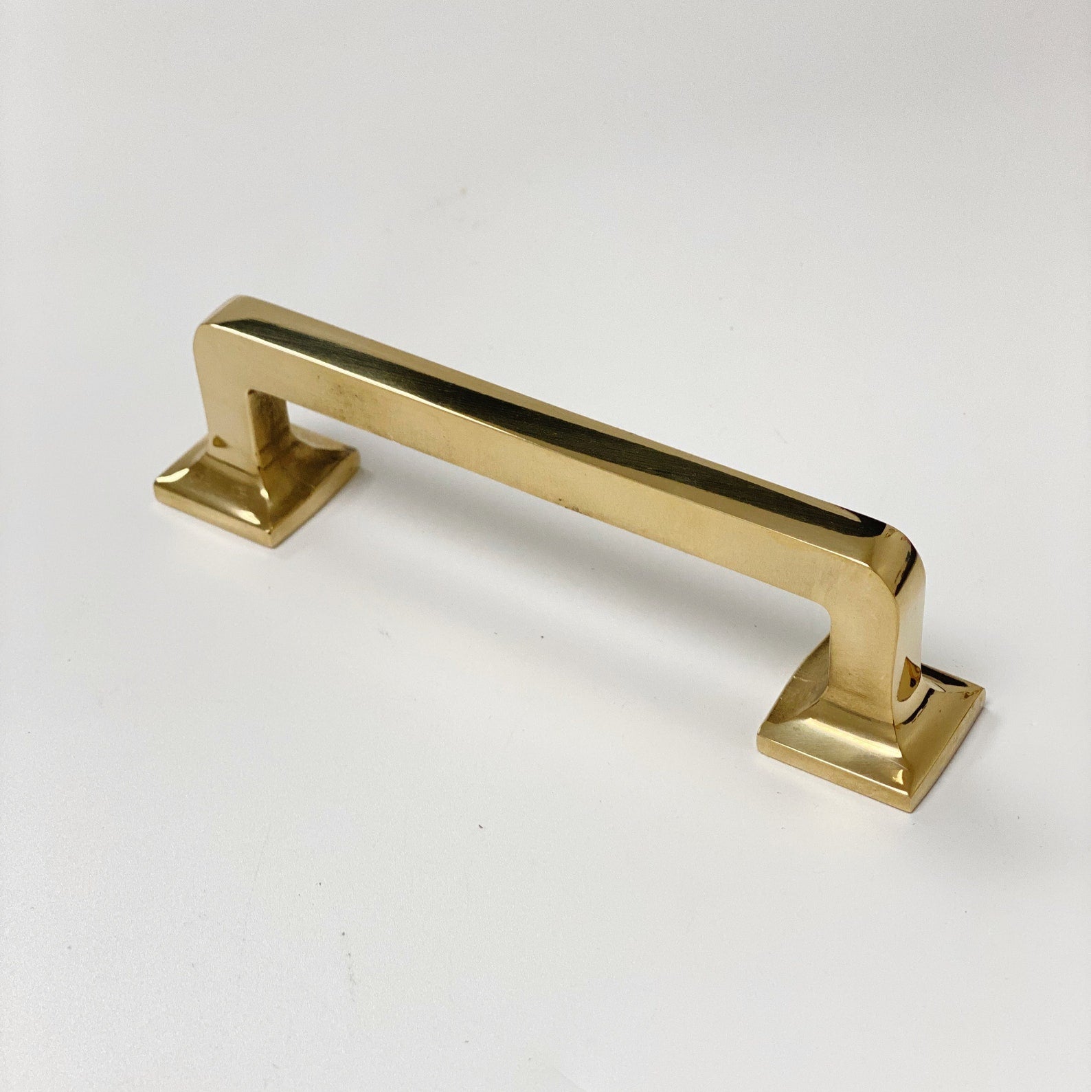 Unlacquered Brass "Eloise" Mission Style Drawer Pull | Pulls